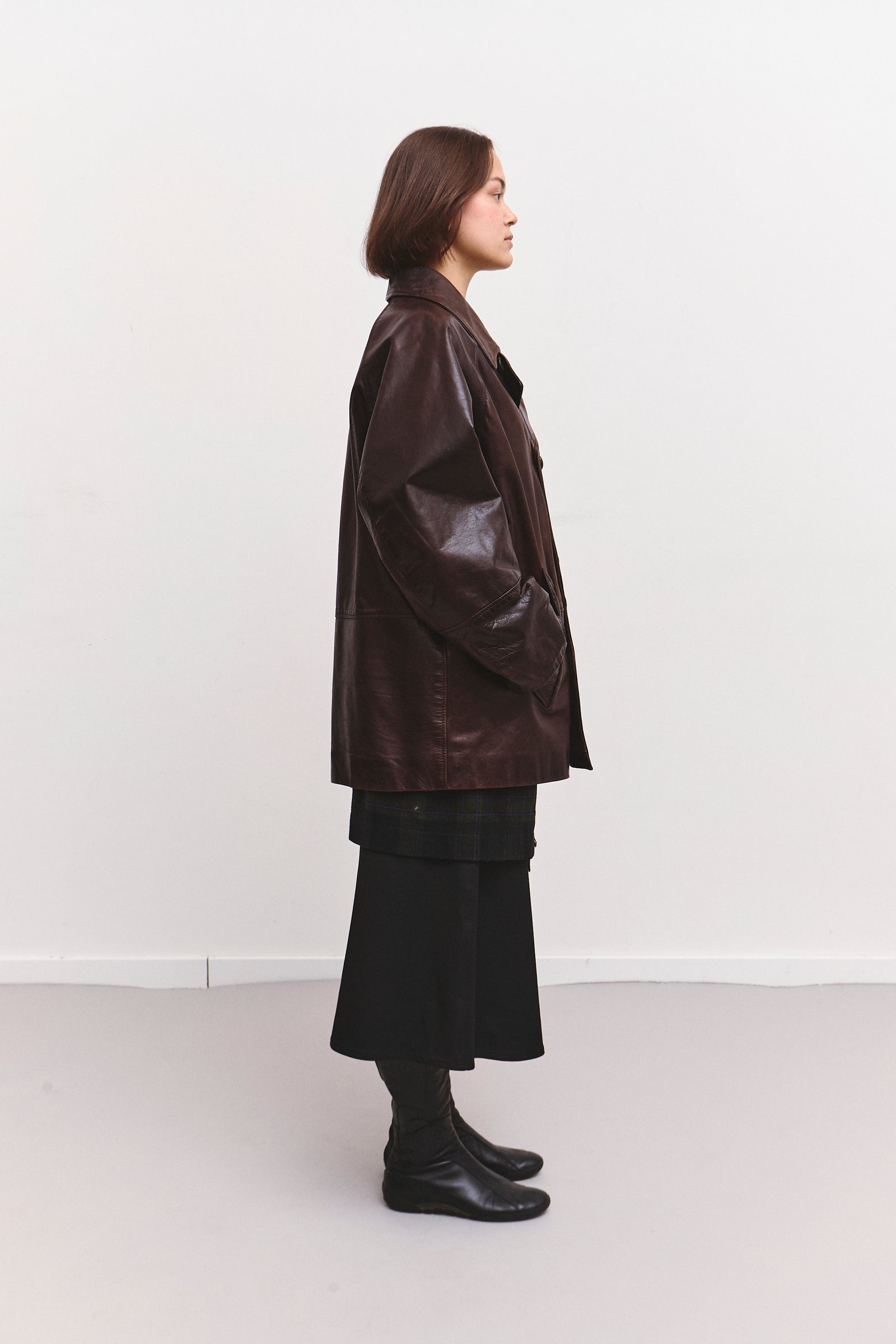 THE PADDED LEATHER JACKET (L/XL)