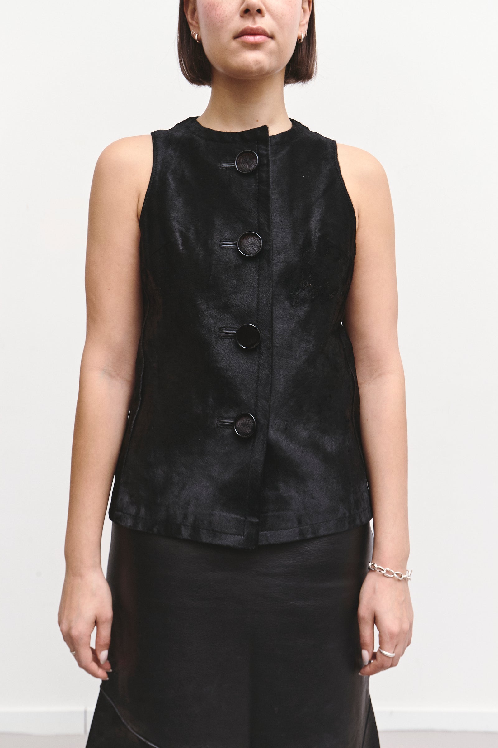 THE COWHIDE VEST (S/M)