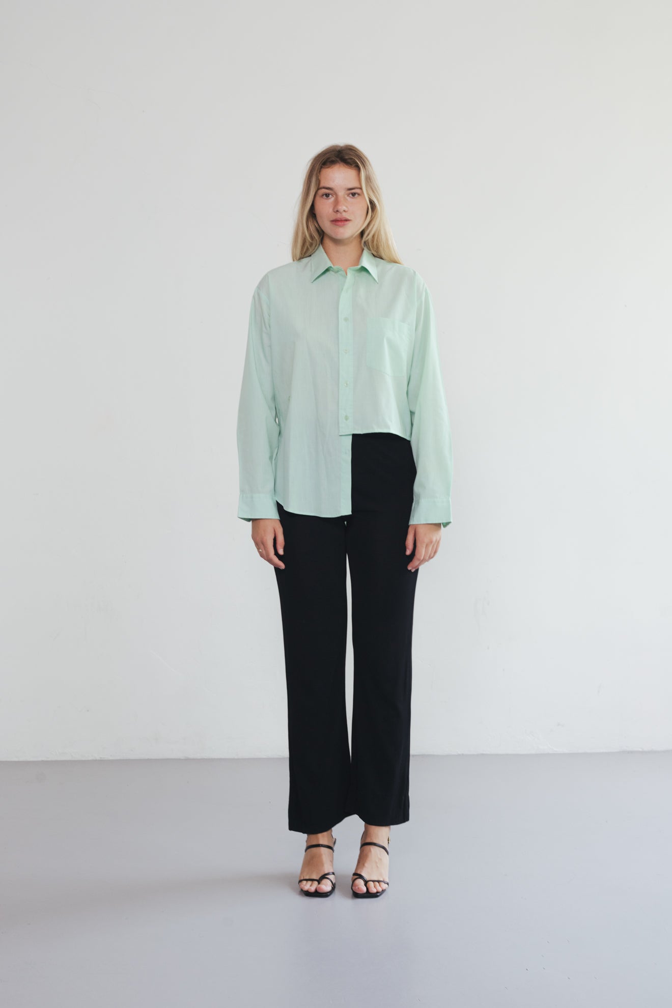 UPCYCLED WRAP SHIRT MINT GREEN (M/L)