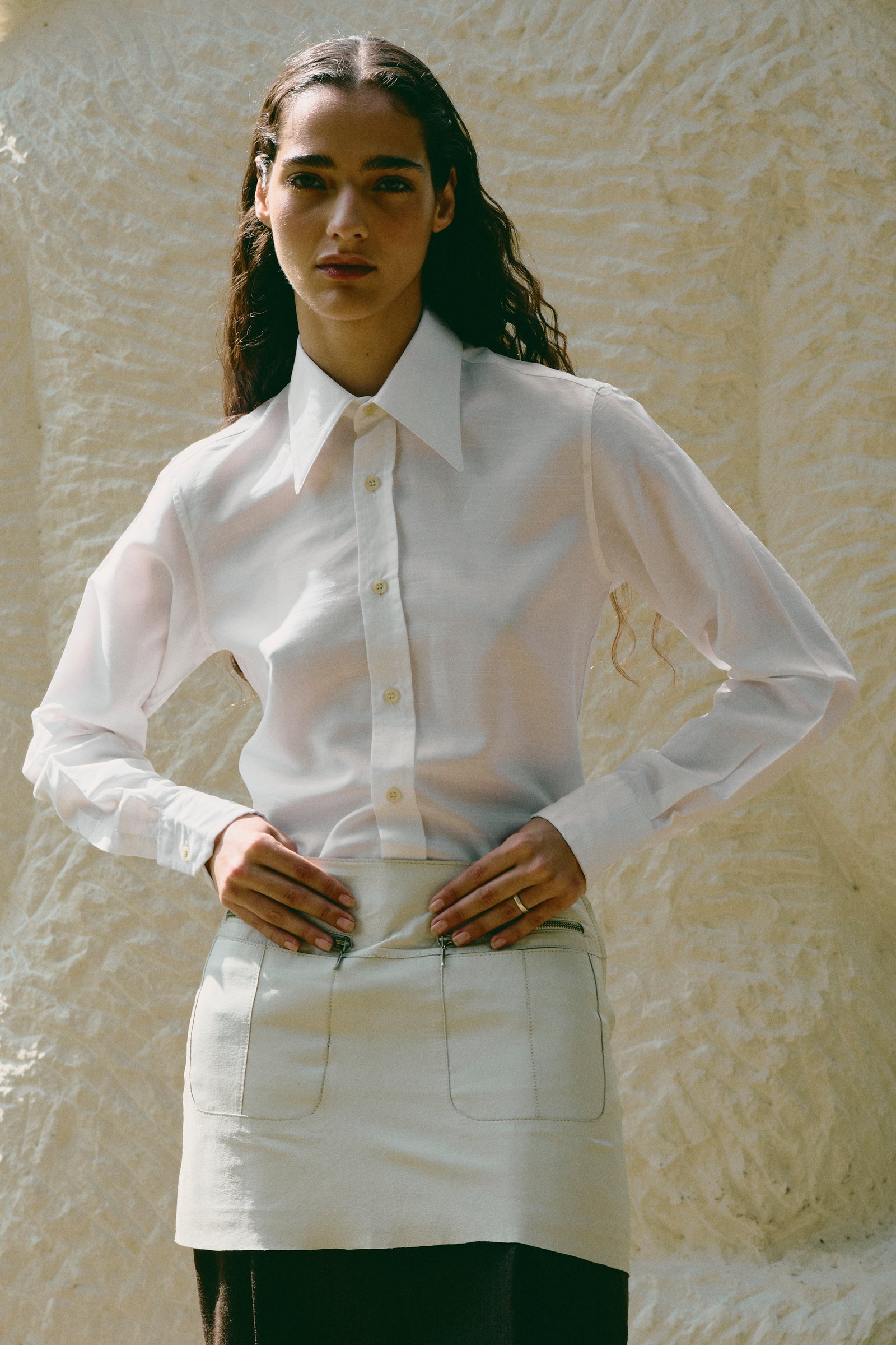 THE LEATHER MINI SKIRT (XS/S)