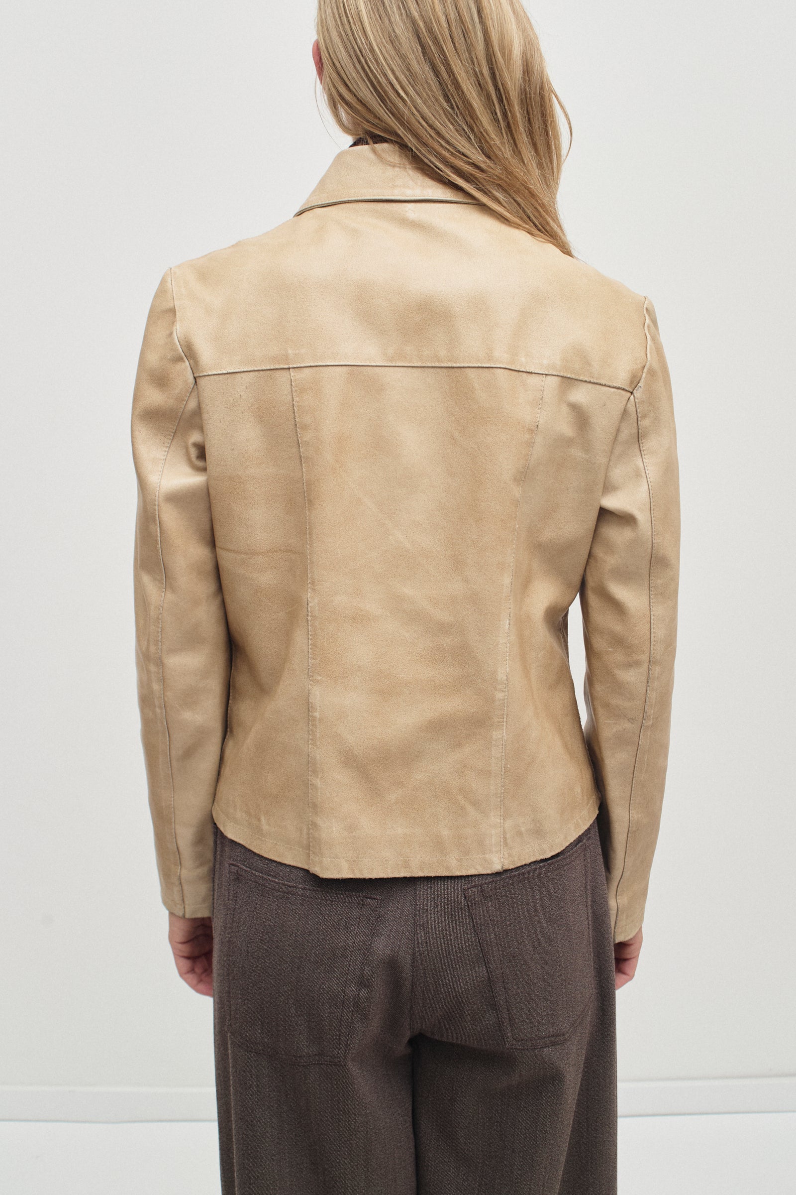 THE STRUCTURED LEATHER JACKET (S/M)
