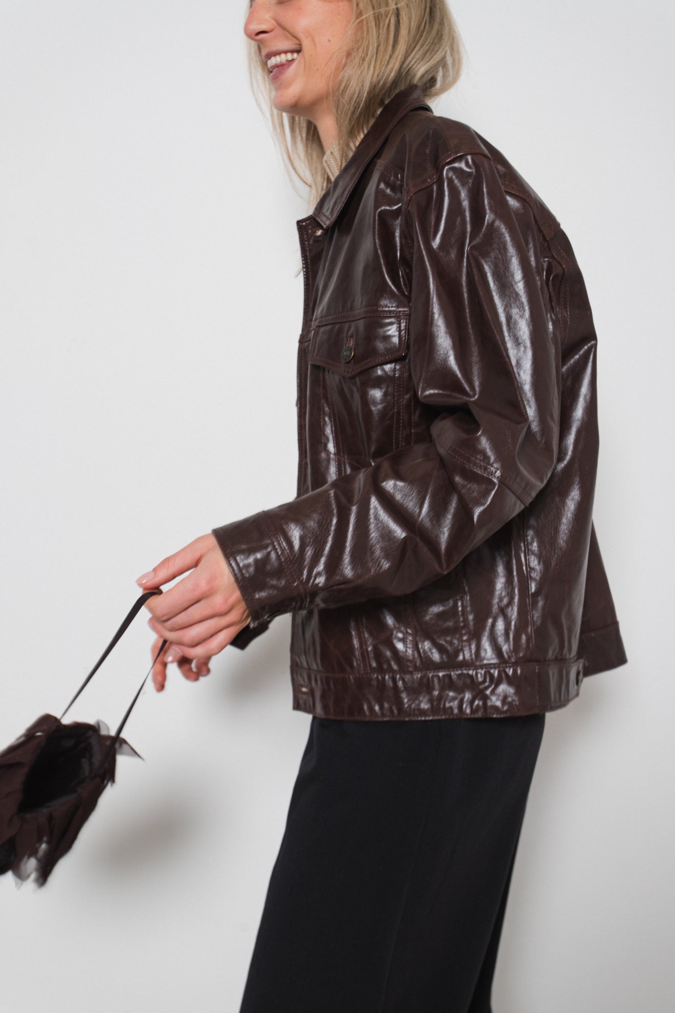 THE PADDED LEATHER JACKET (M/L)