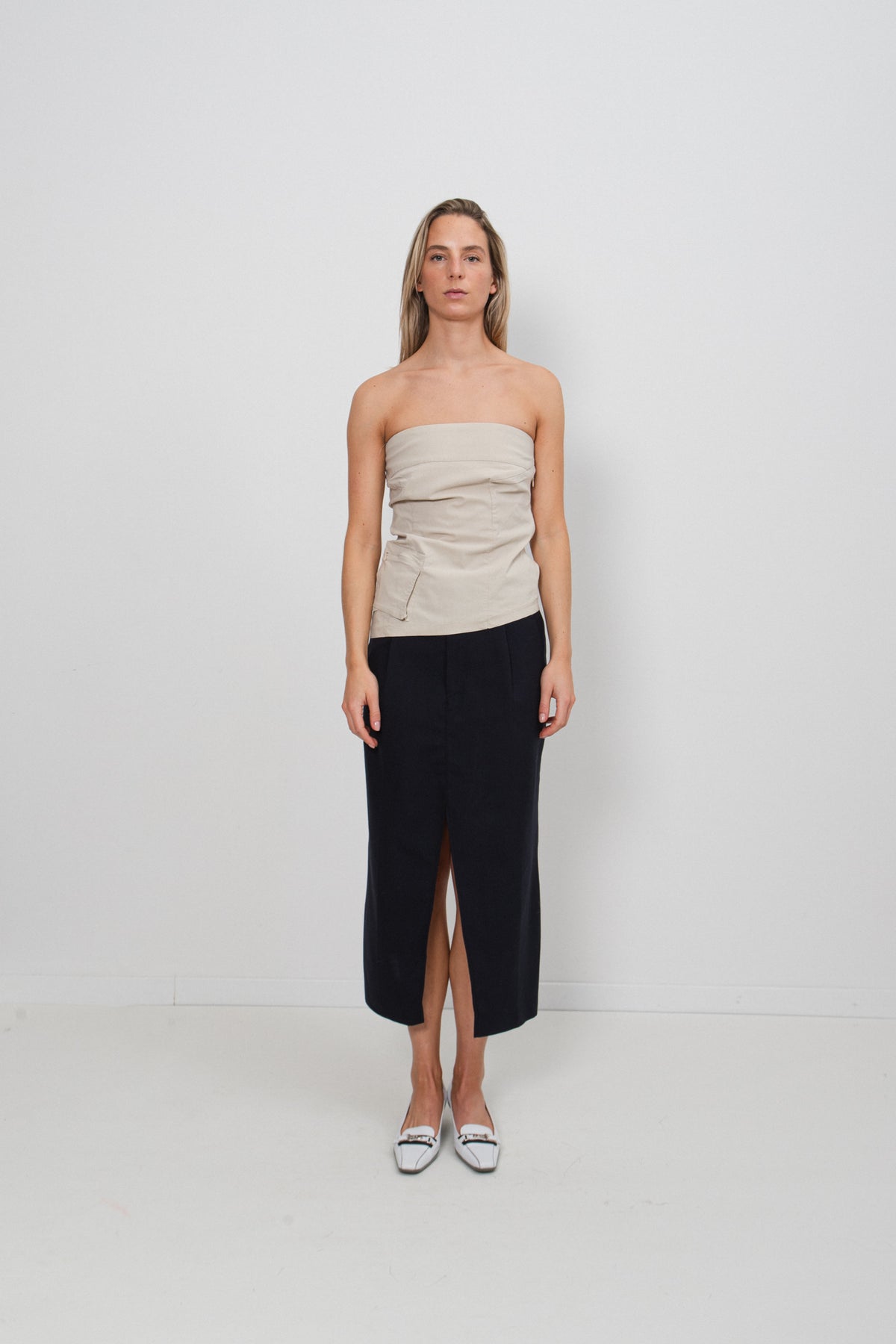 UPCYCLED SKIRT NAVY (36/38)