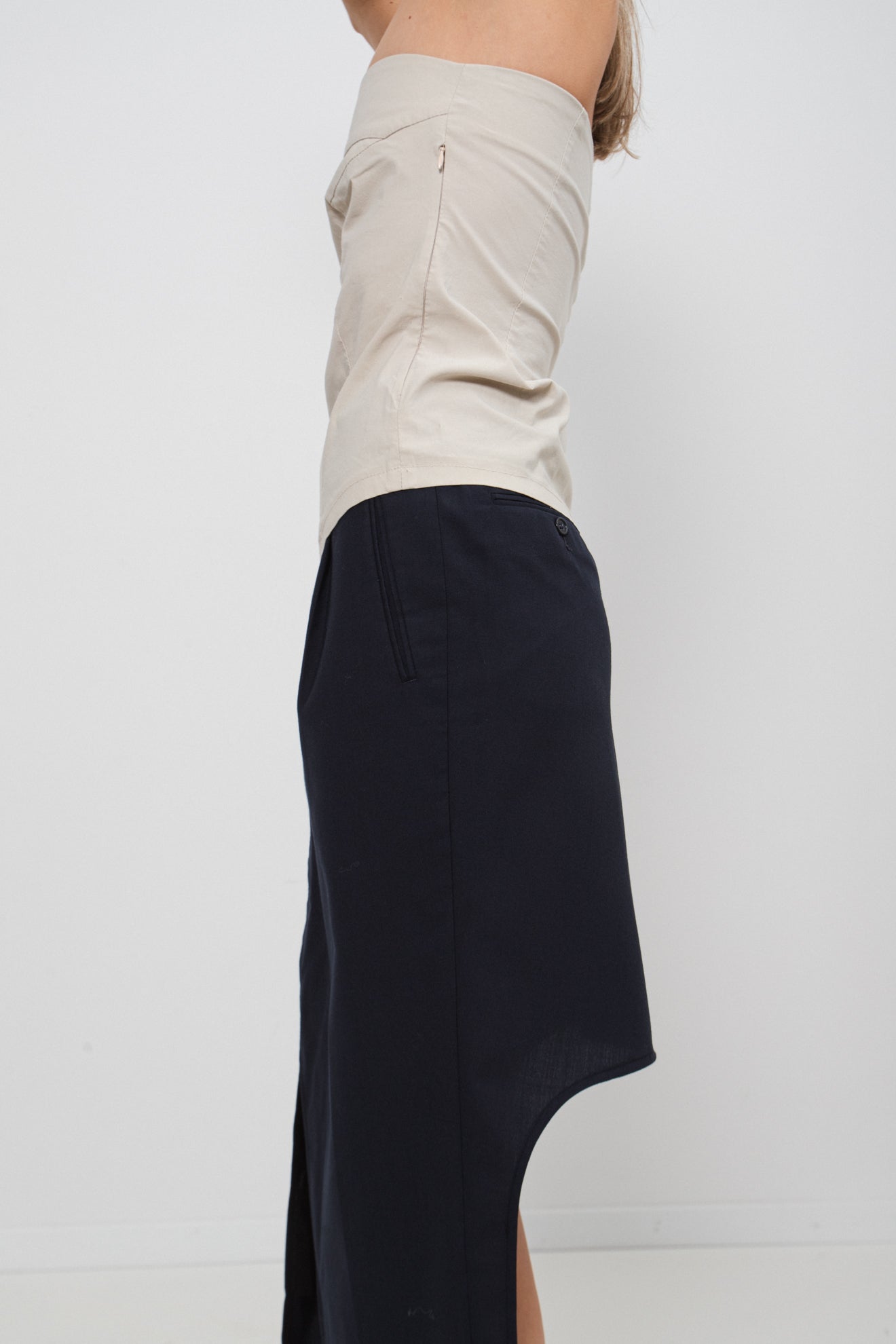 UPCYCLED SKIRT NAVY (36/38)