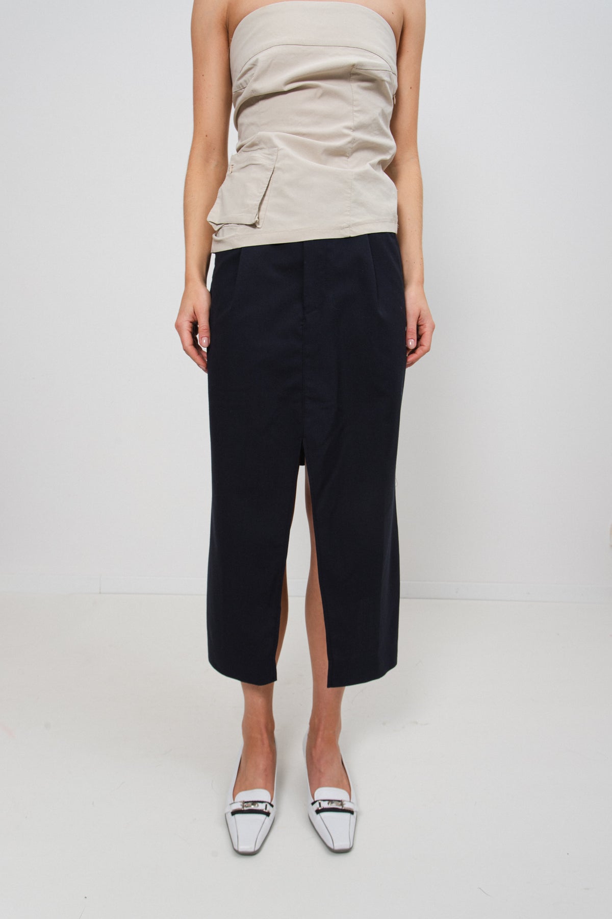 UPCYCLED SKIRT NAVY (36/38)