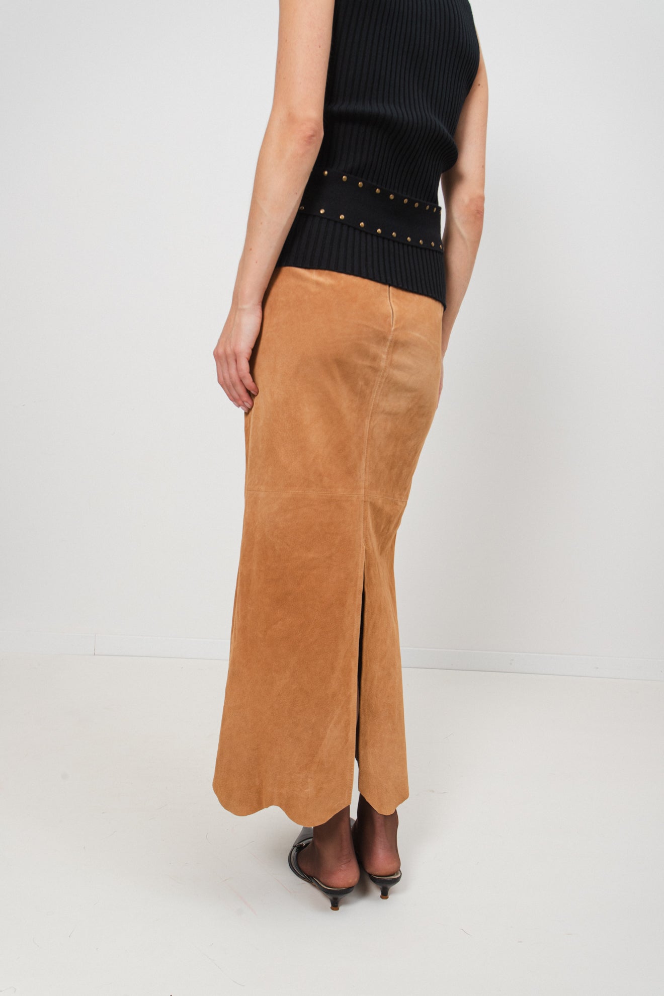 THE SUEDE MAXI SKIRT (36/38)