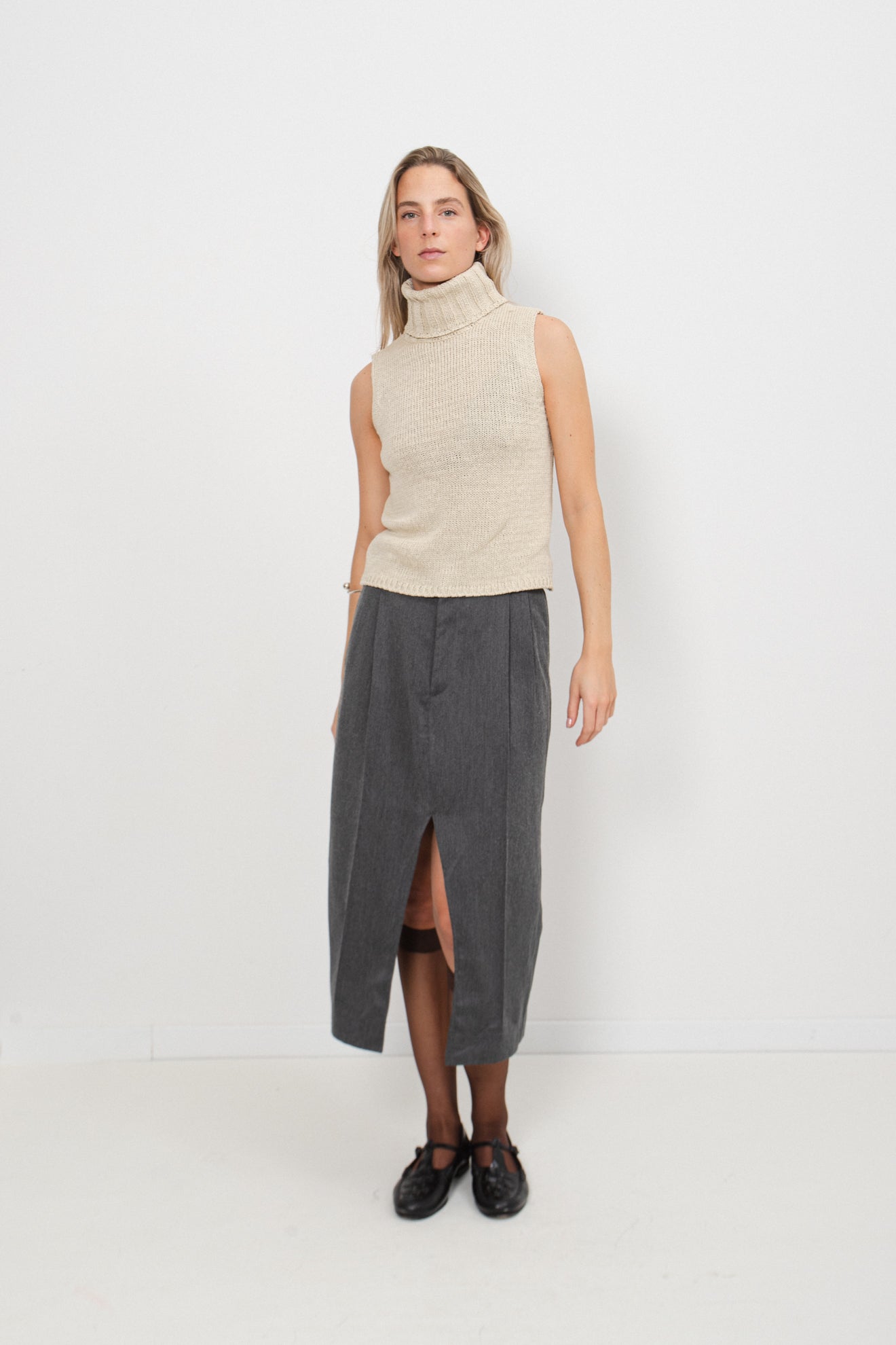 UPCYCLED SKIRT GREY (36/38)