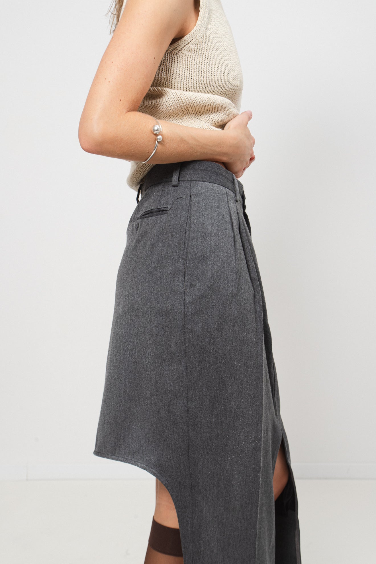 UPCYCLED SKIRT GREY (36/38)