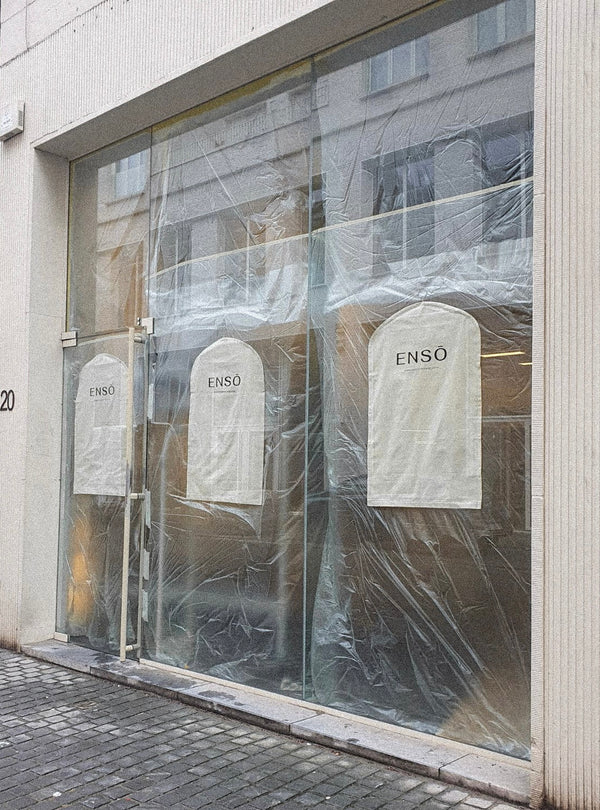 IMAGE OF ENSO STORE ANTWERP FACADE, WORK IN PROGRESS