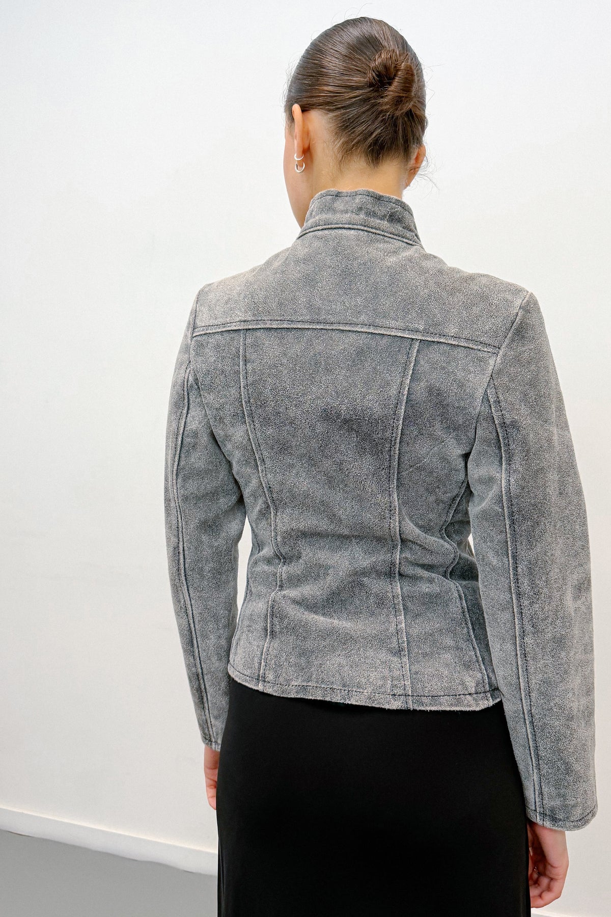 BRUSHED LEATHER JACKET (XS/S) - ENSO Vintage