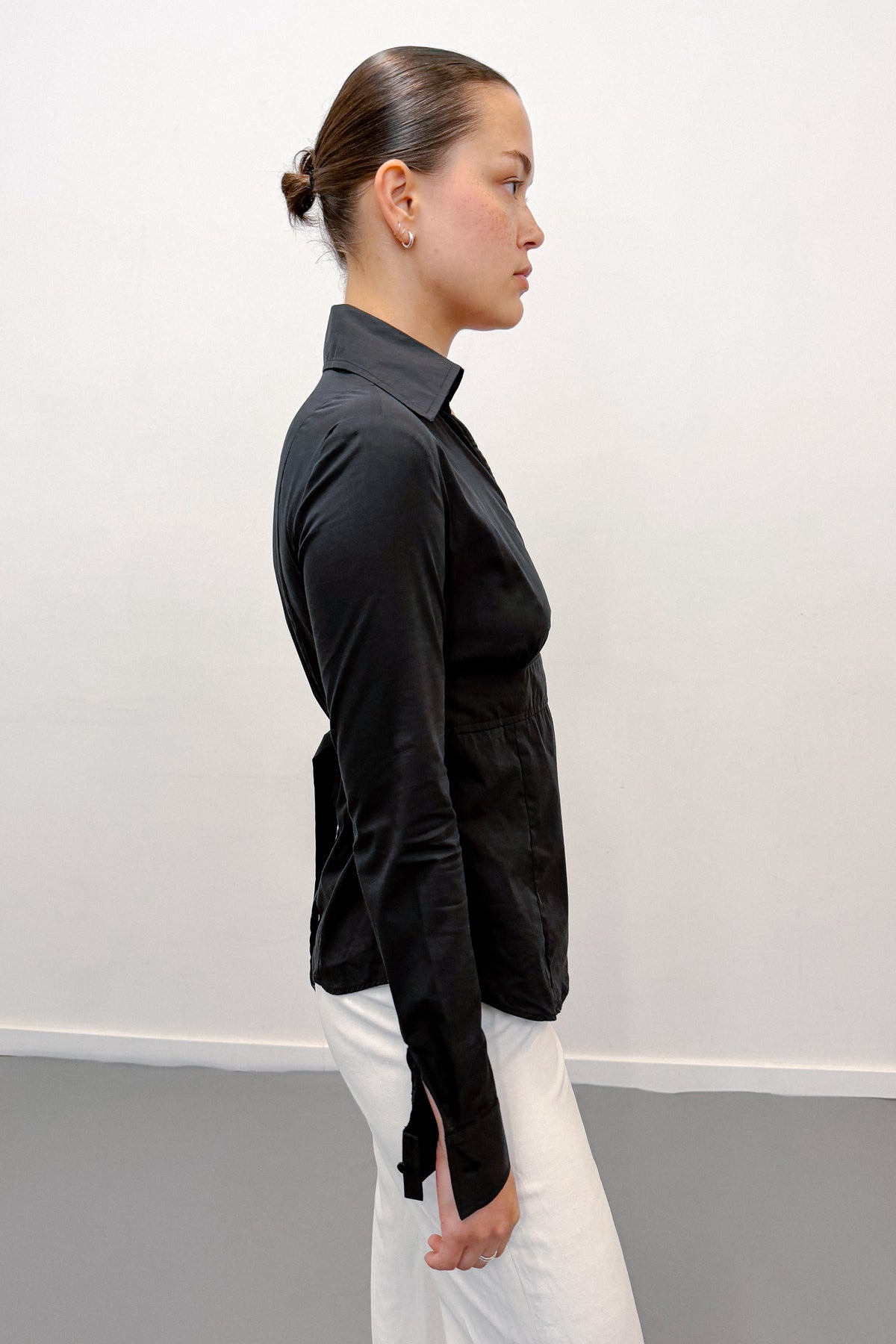 THE BLACK WRAP TOP (XS/S) - ENSO Vintage