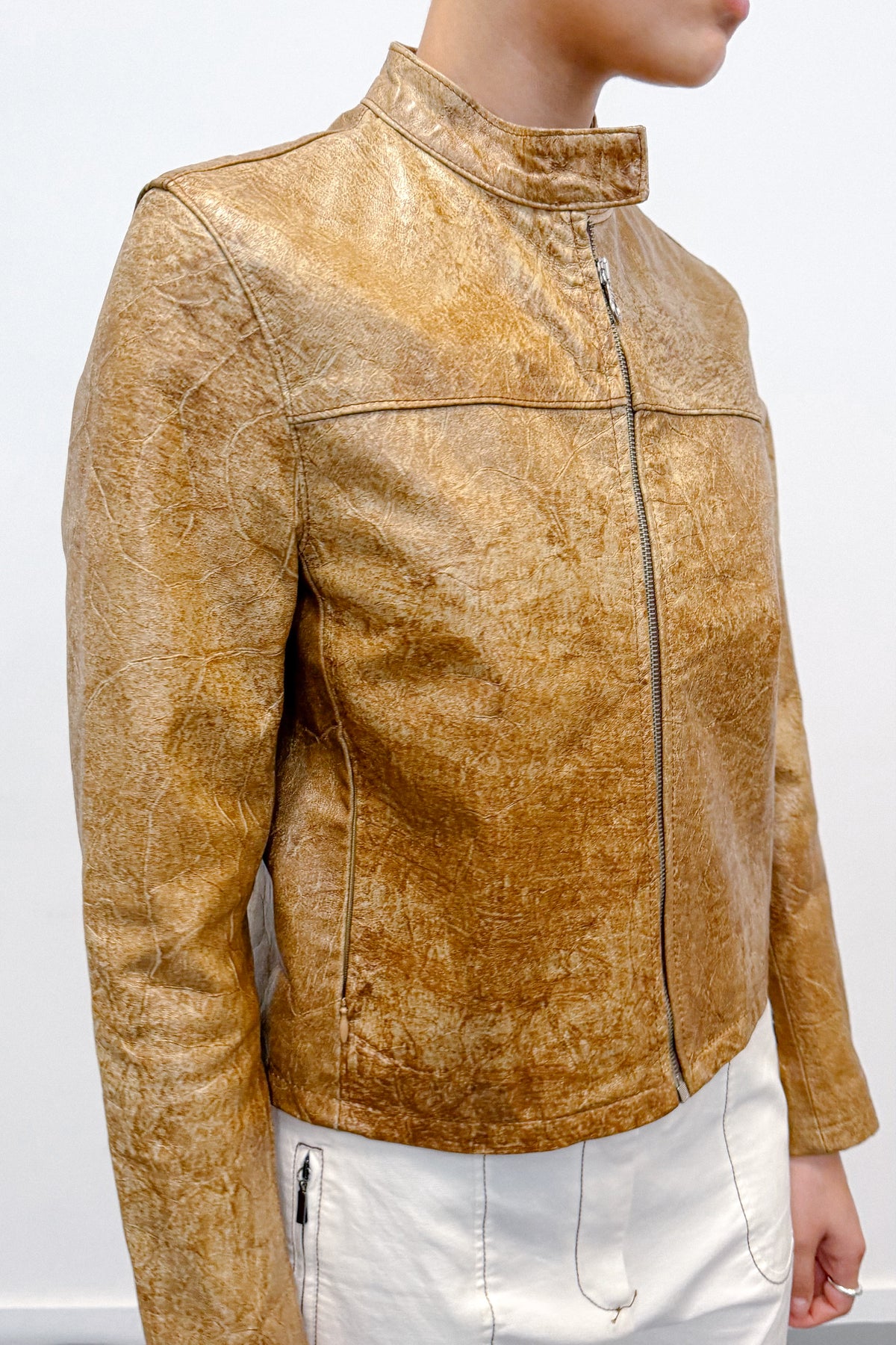 THE DISTRESSED CROP JACKET (S/M) - ENSO Vintage