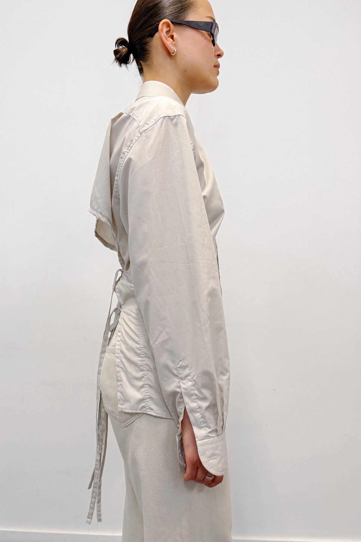 OVERDYED OPEN BACK SHIRT