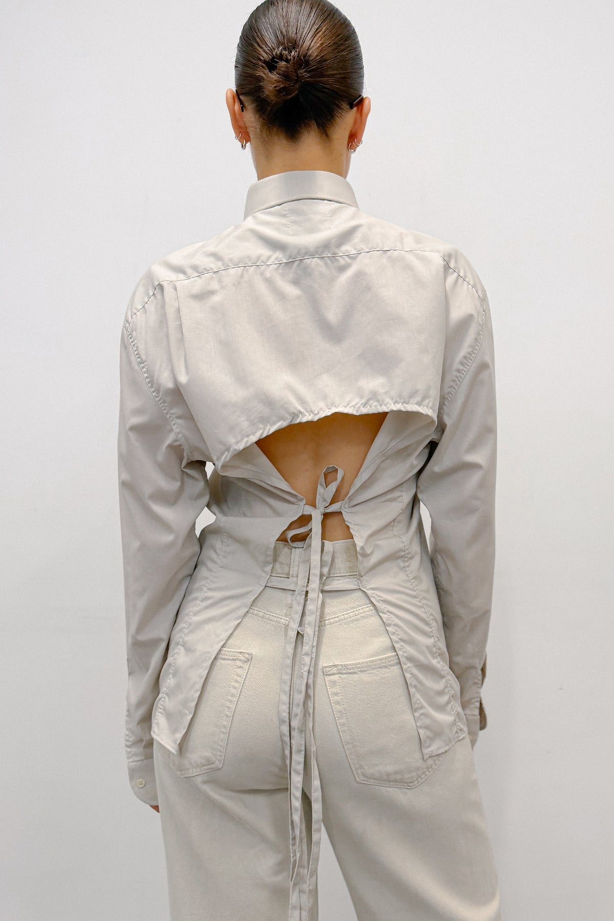 OVERDYED OPEN BACK SHIRT