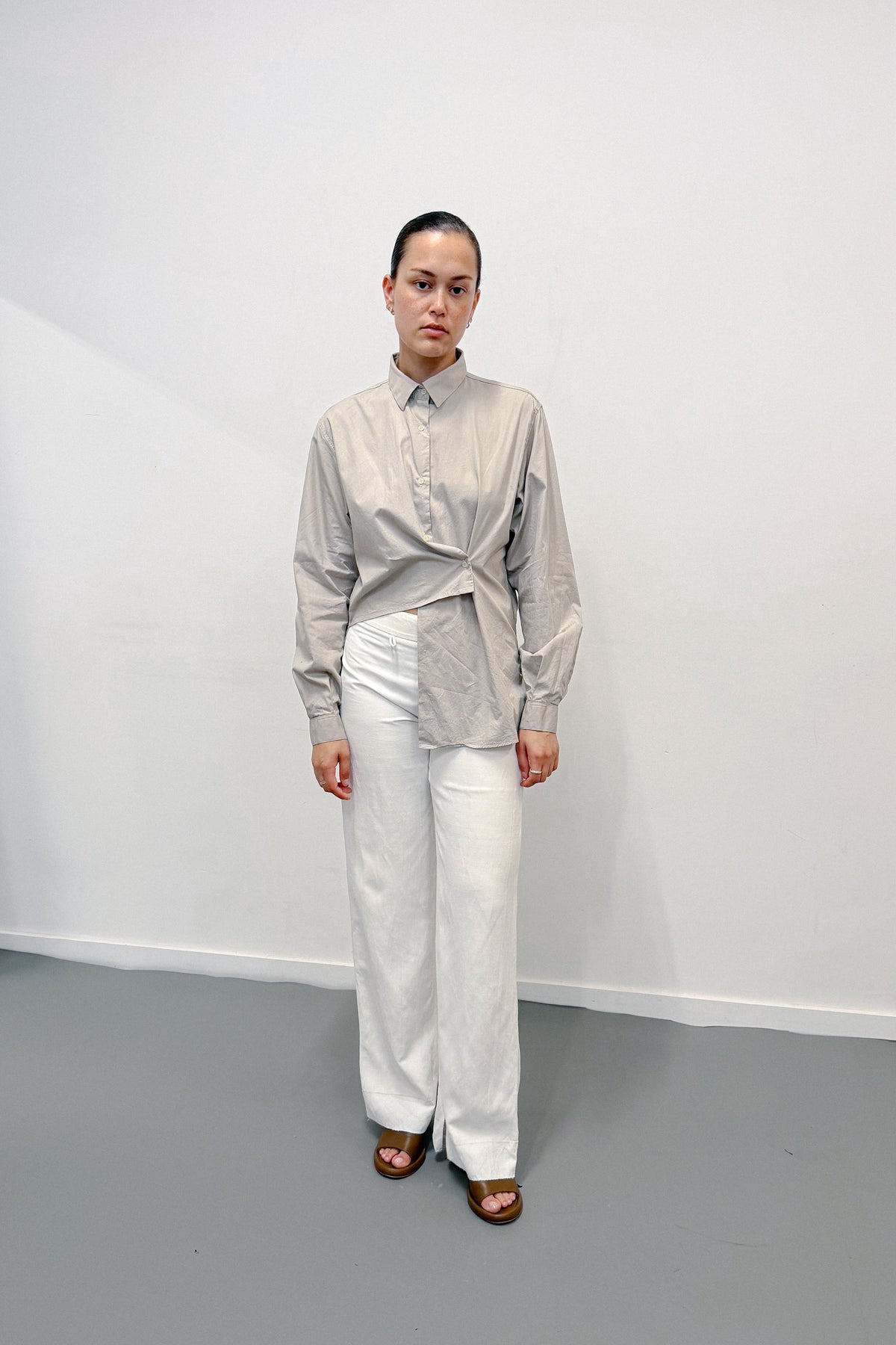 OVERDYED WRAP SHIRT