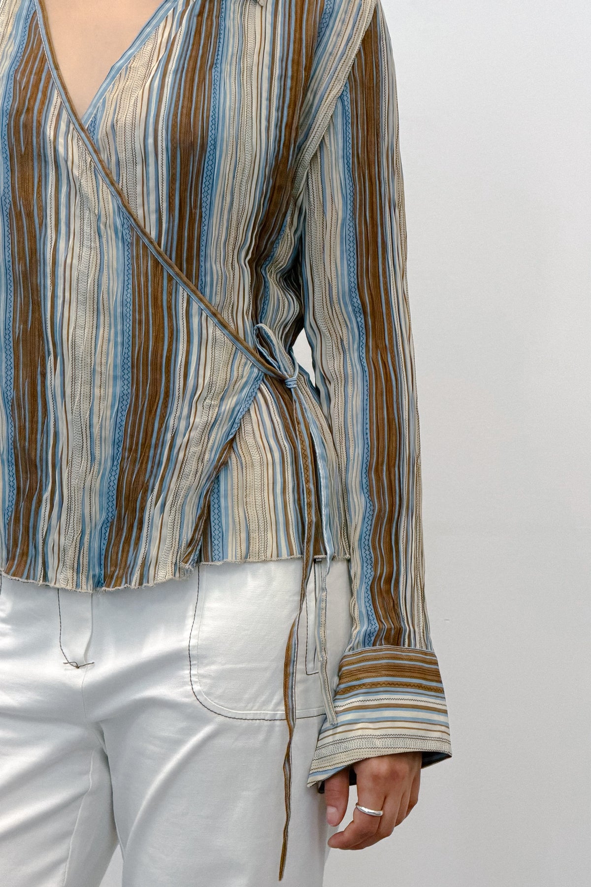 THE PLEAT WRAP SHIRT (M/L) - ENSO Vintage