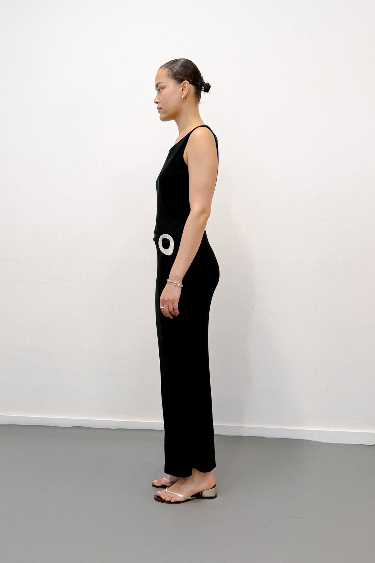 THE BLACK SHELL MAXI DRESS (S/M) - ENSO Vintage