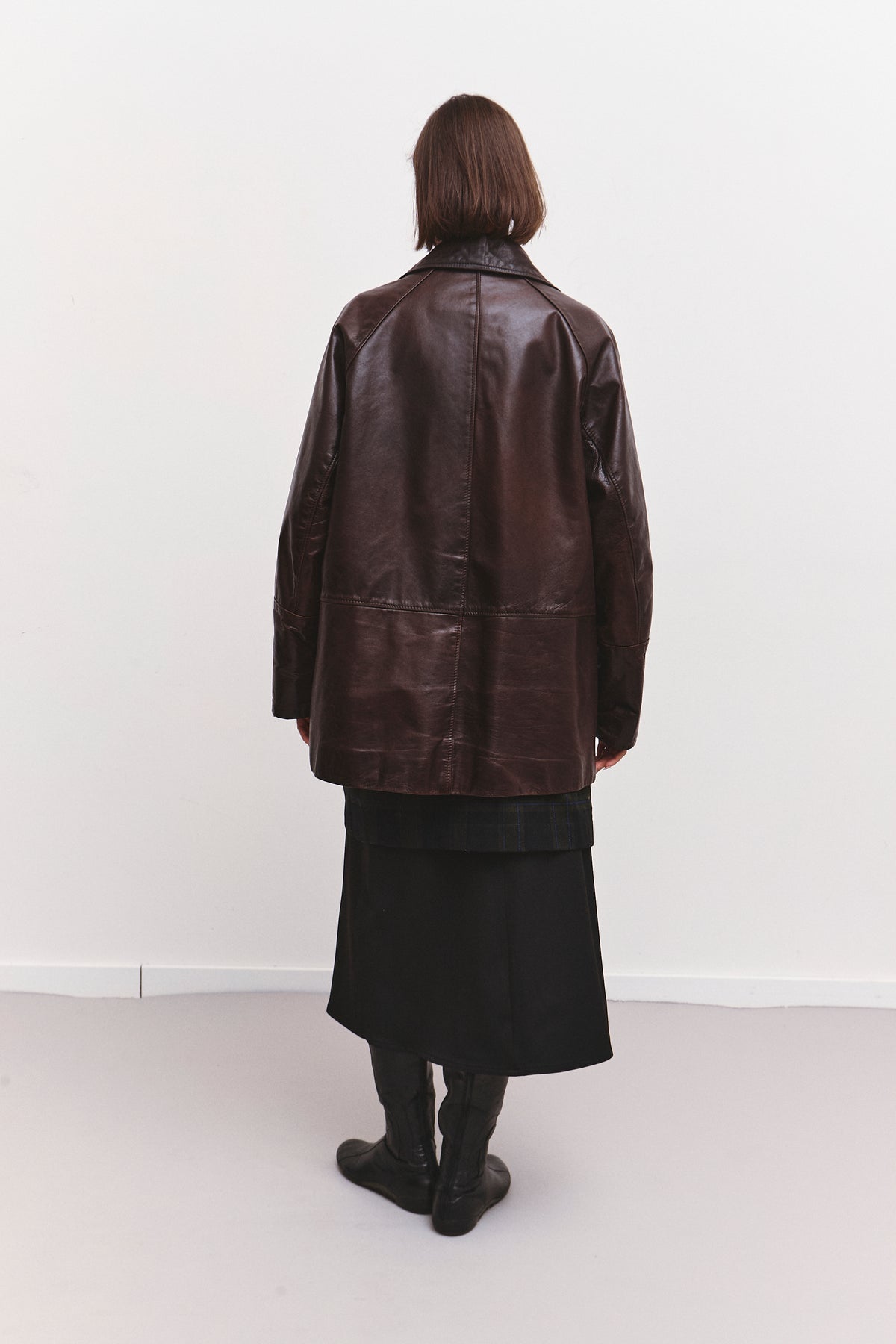 THE PADDED LEATHER JACKET (M/L)