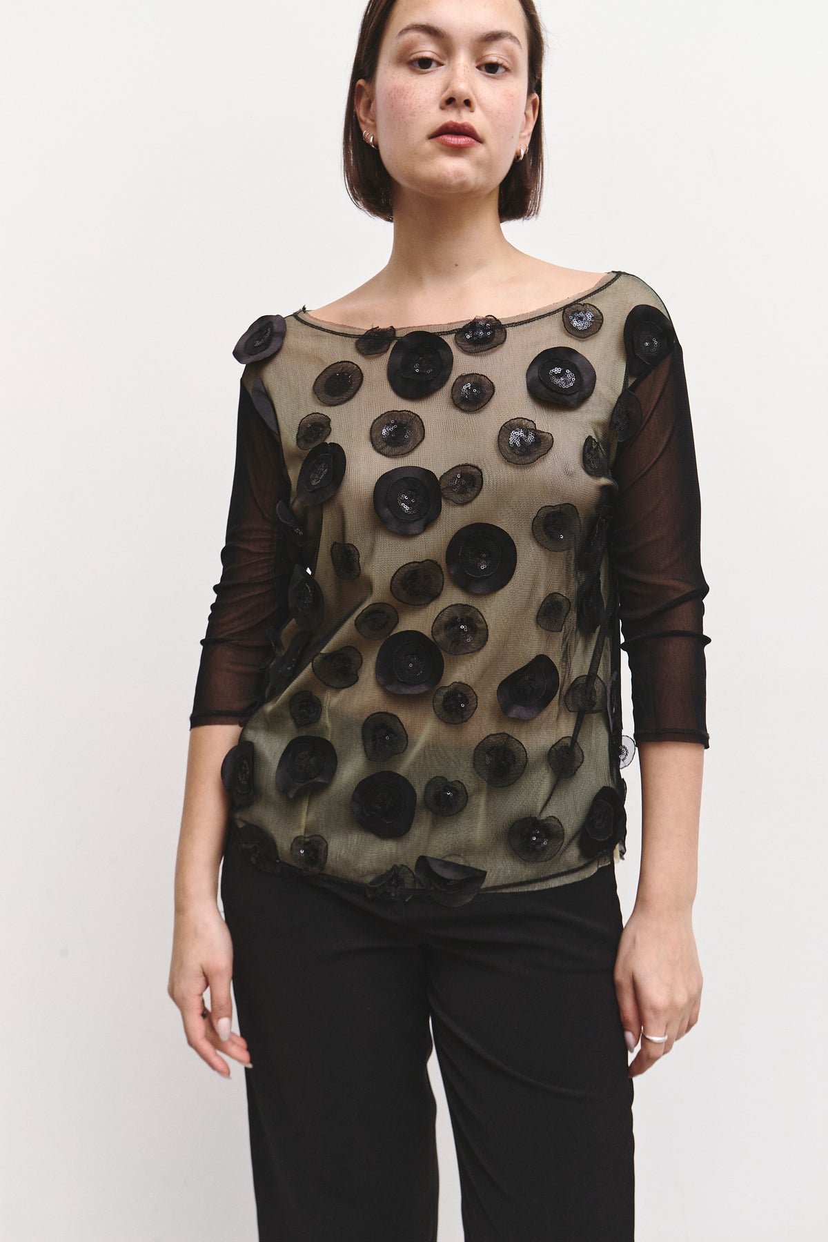THE SEQUIN PETAL BLOUSE (S/M)