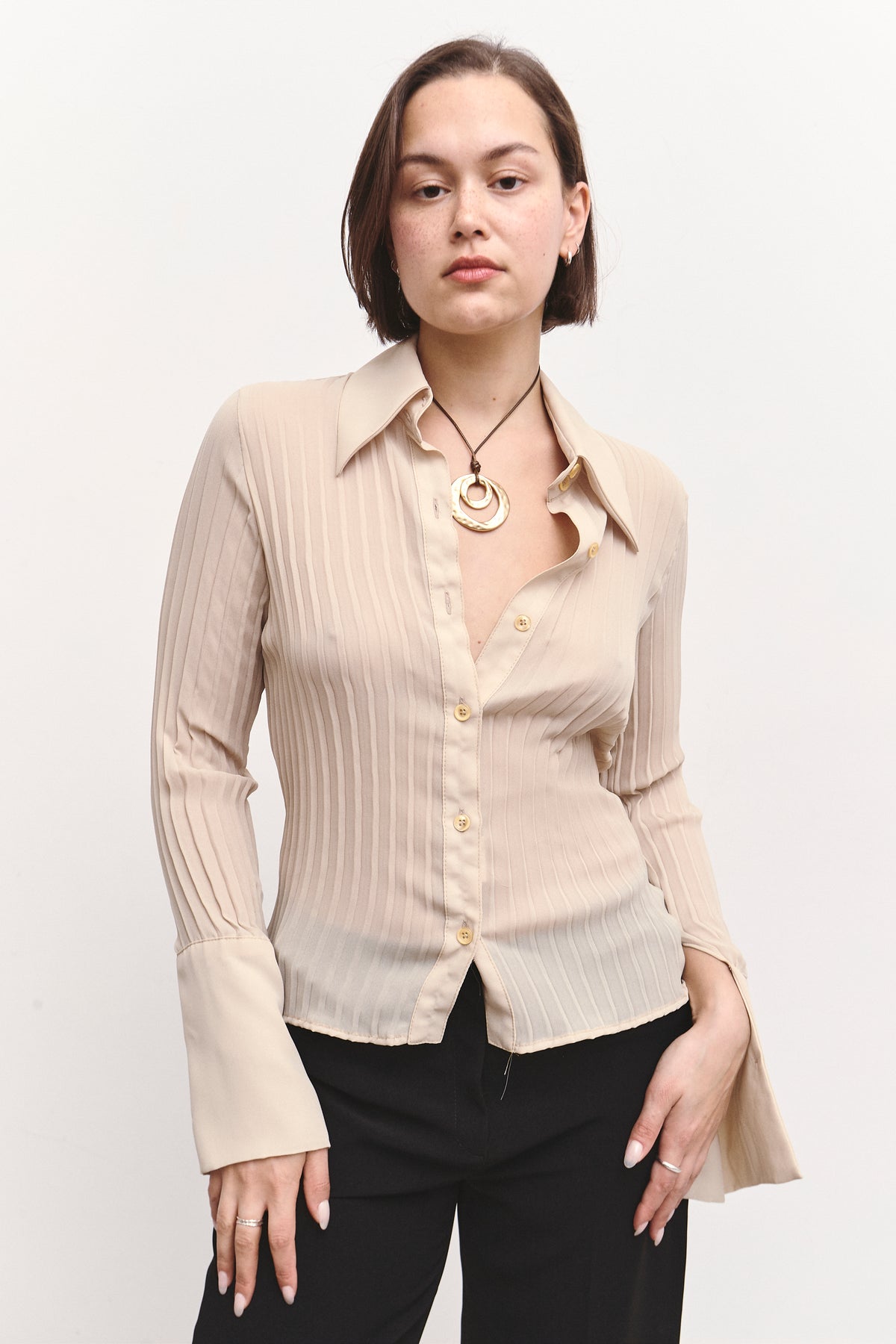 THE PLEATED BLOUSE (S/M)