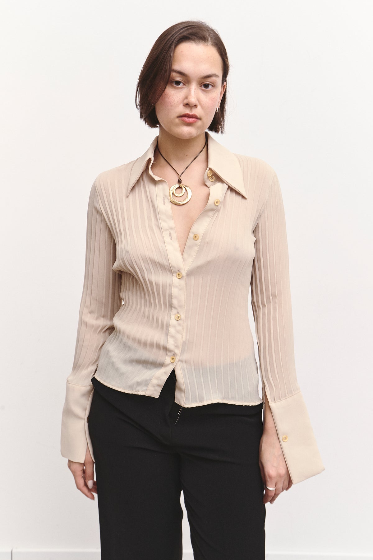 THE PLEATED BLOUSE (S/M)