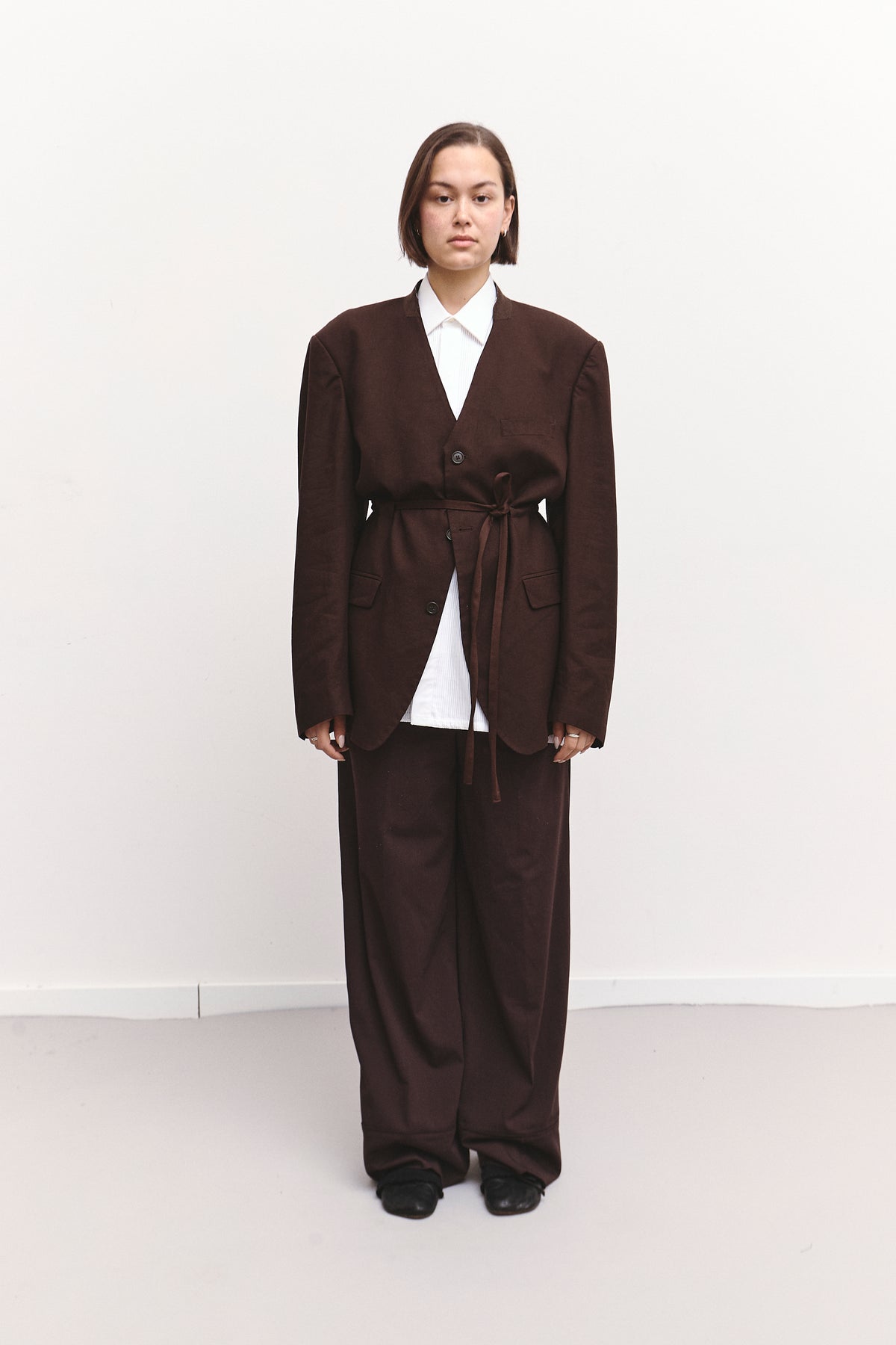 UPCYCLED SMOCK BLAZER BROWN (M/L)