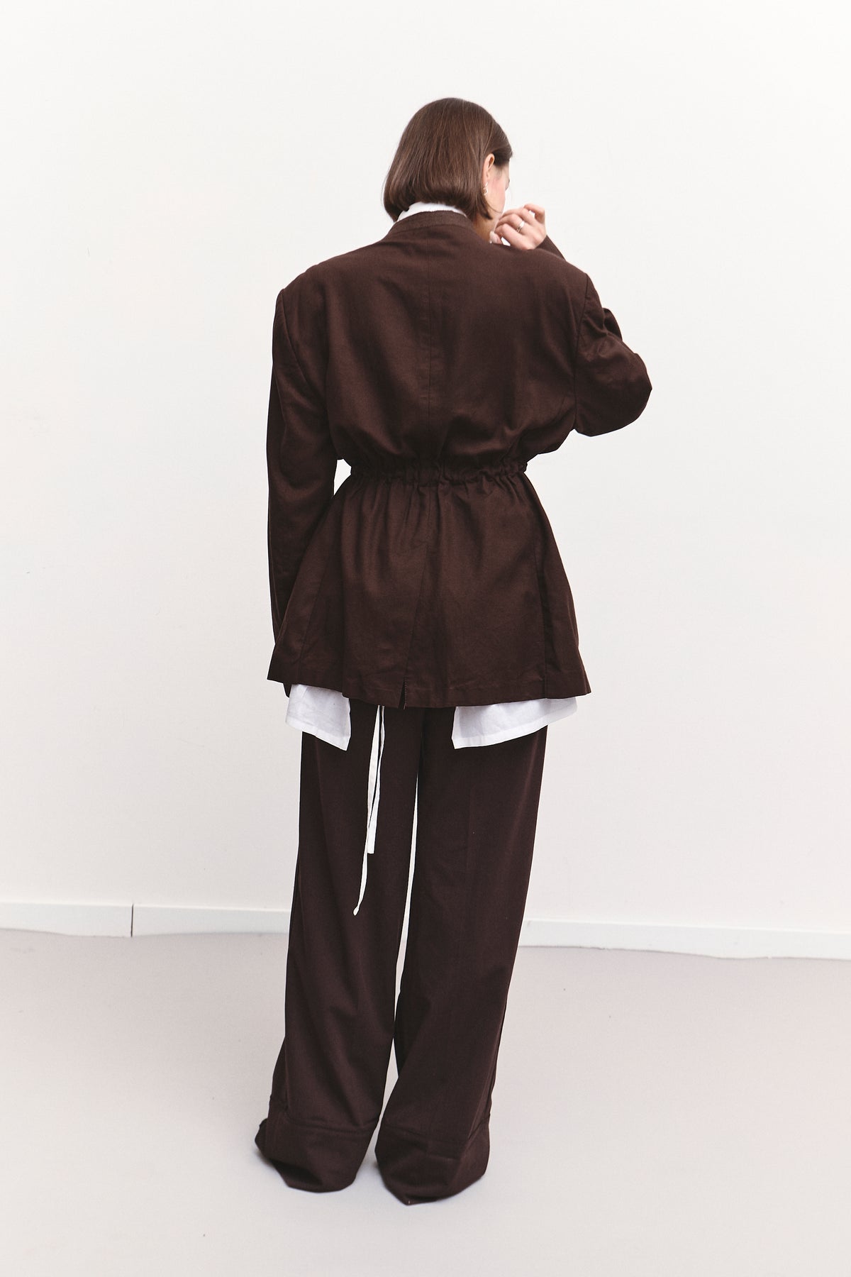 UPCYCLED SMOCK BLAZER BROWN (M/L)