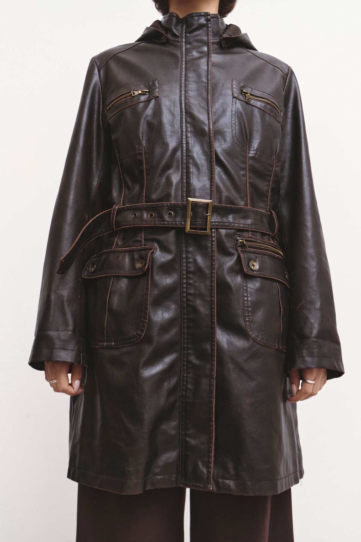 THE UTILITY LEATHER COAT (L/XL)