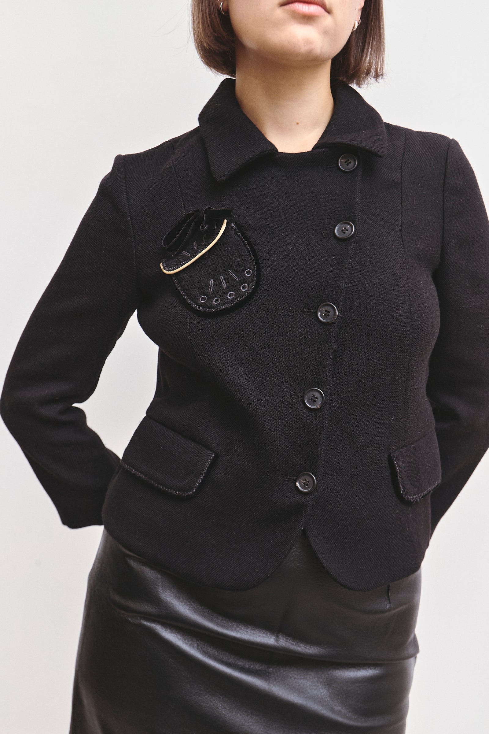 PRADA EMBELLISHED BLAZER (XS/S)