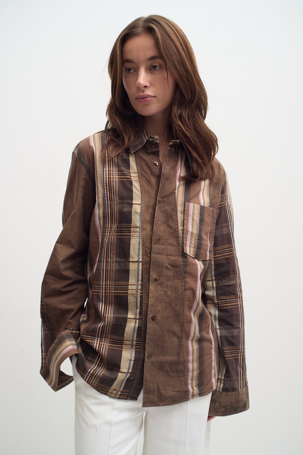 KENZO PATCHWORK SHIRT (M/L)