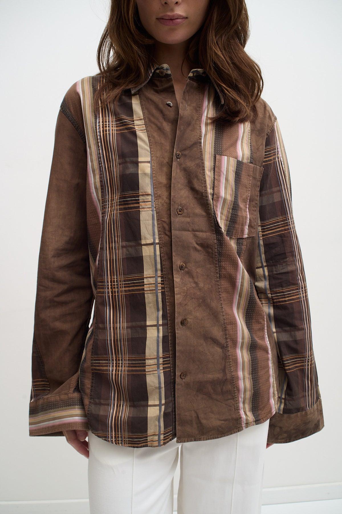 KENZO PATCHWORK SHIRT (M/L)