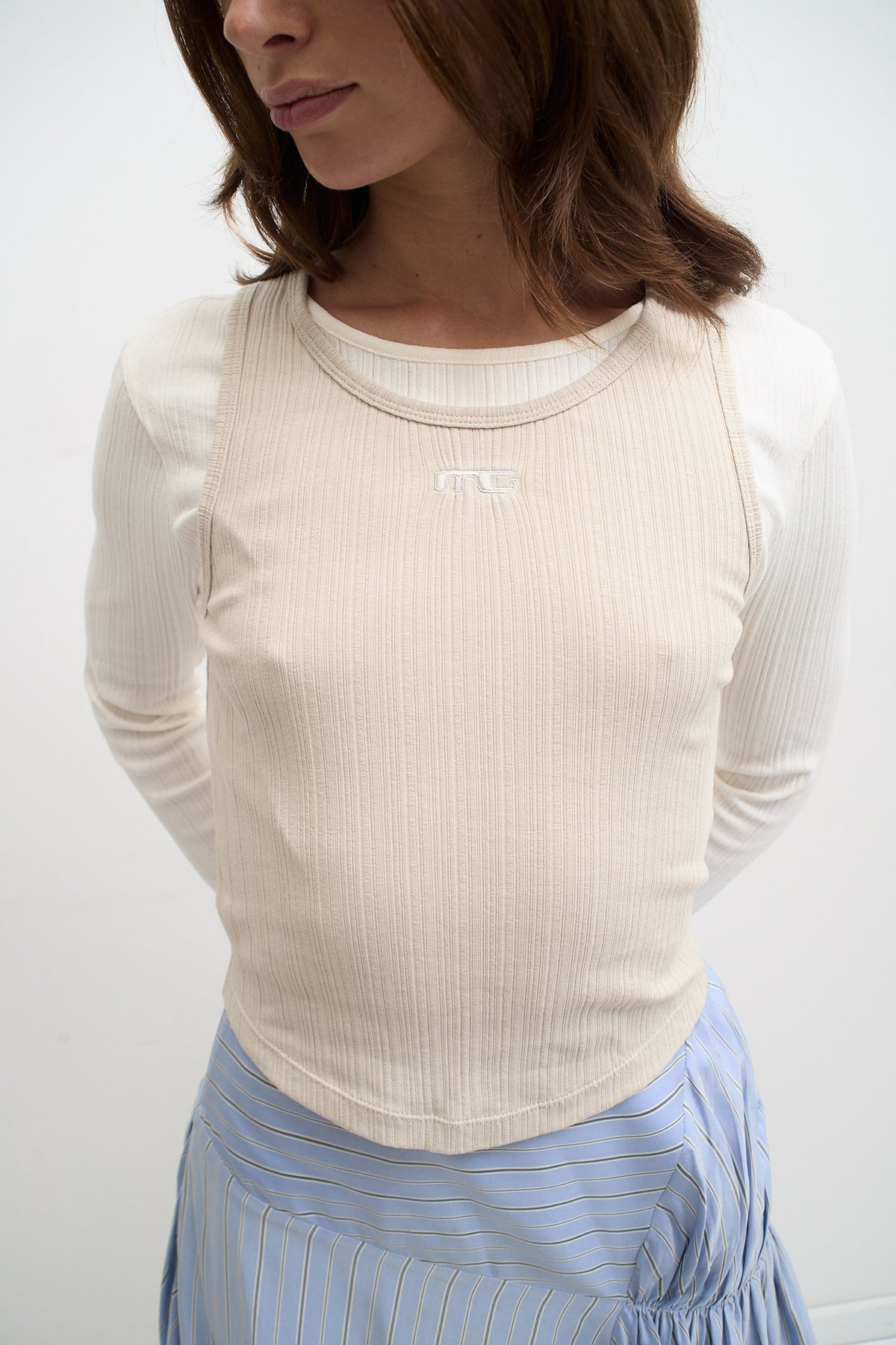 MARITHÉ FRANCOIS GIRBAUD LAYERED TOP (XS/S)