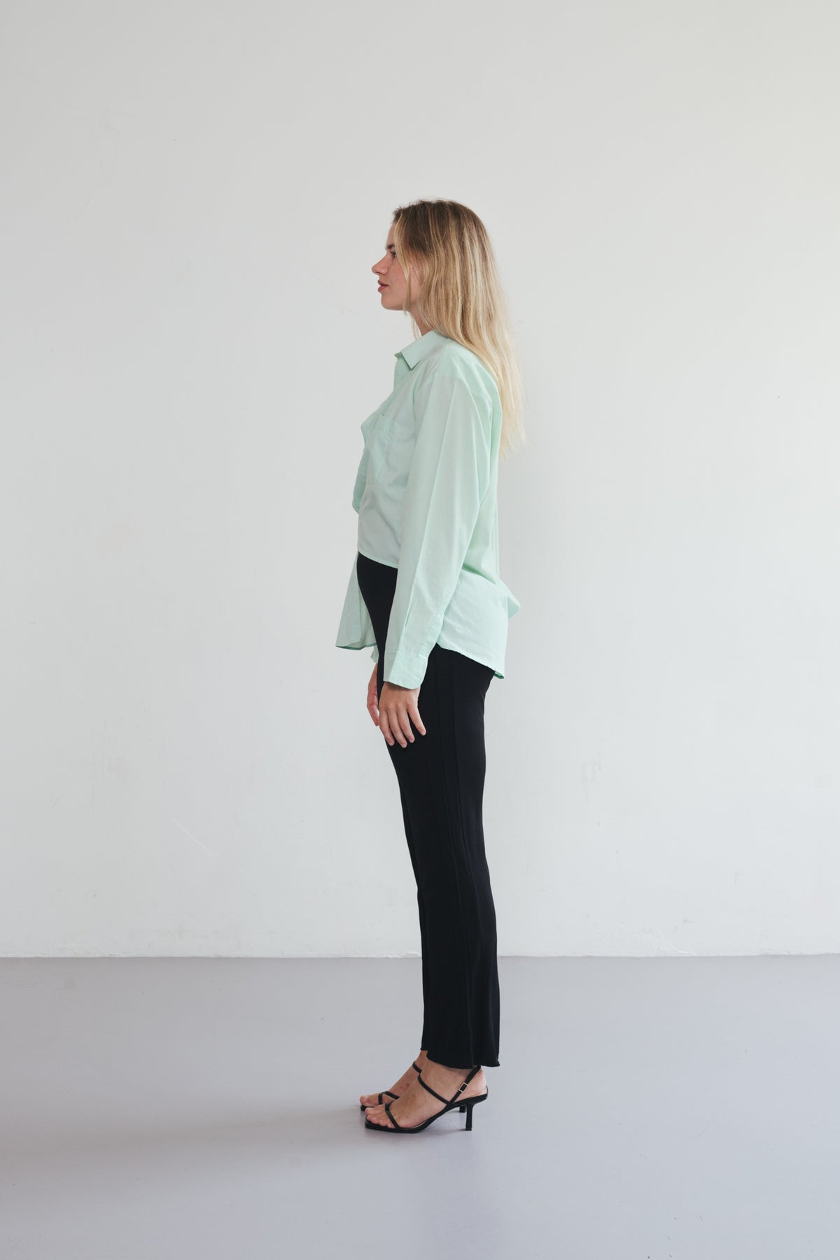 UPCYCLED WRAP SHIRT MINT GREEN (M/L)
