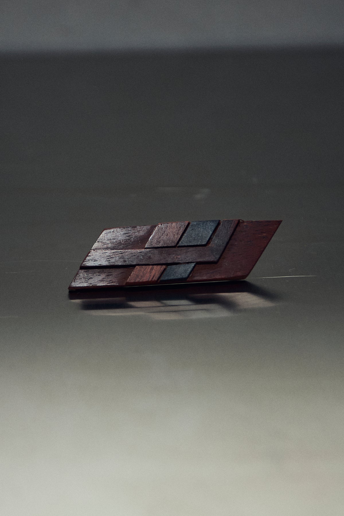 THE WOODEN PATCHWORK BROOCH