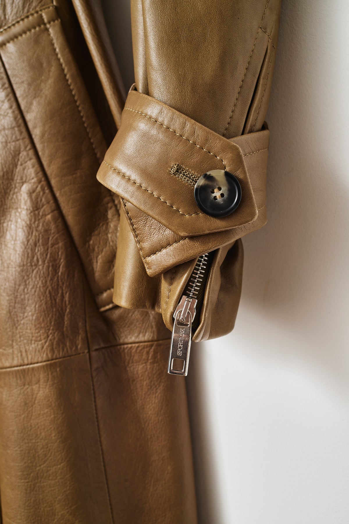 SPORTMAX LAMB LEATHER COAT (S/M)