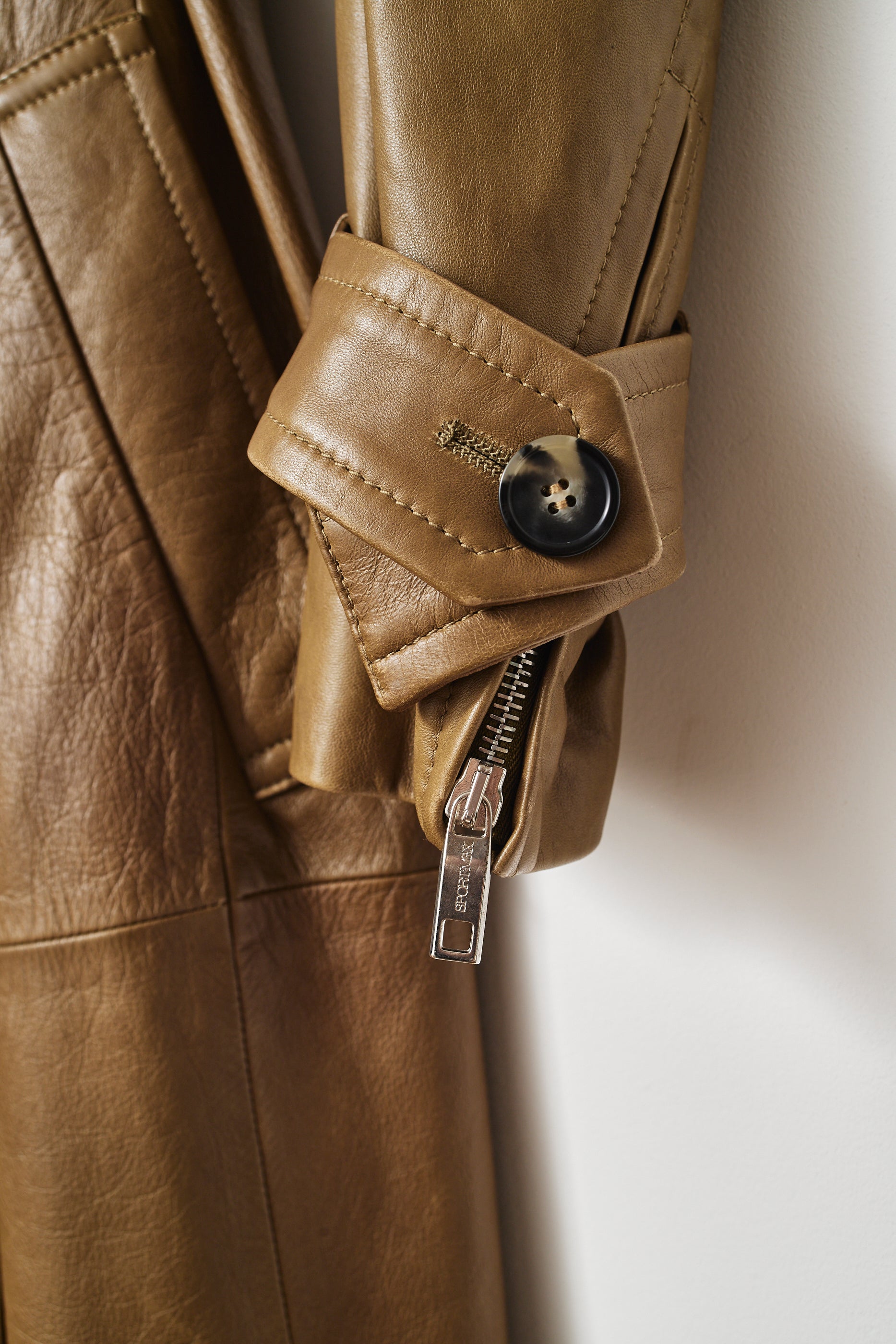 SPORTMAX LAMB LEATHER COAT (S/M)