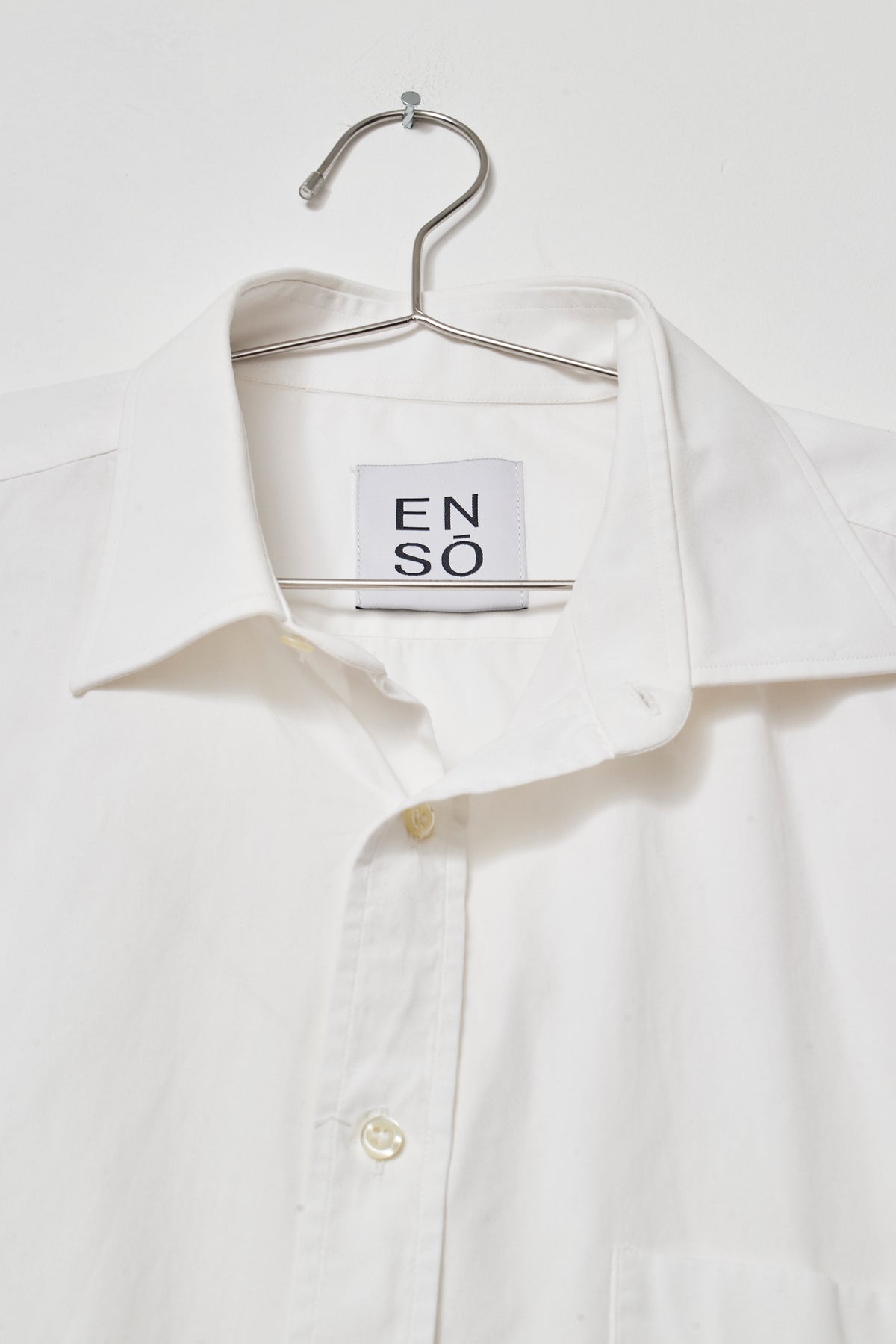 UPCYCLED WRAP SHIRT WITH CUFFS WHITE (M/L)