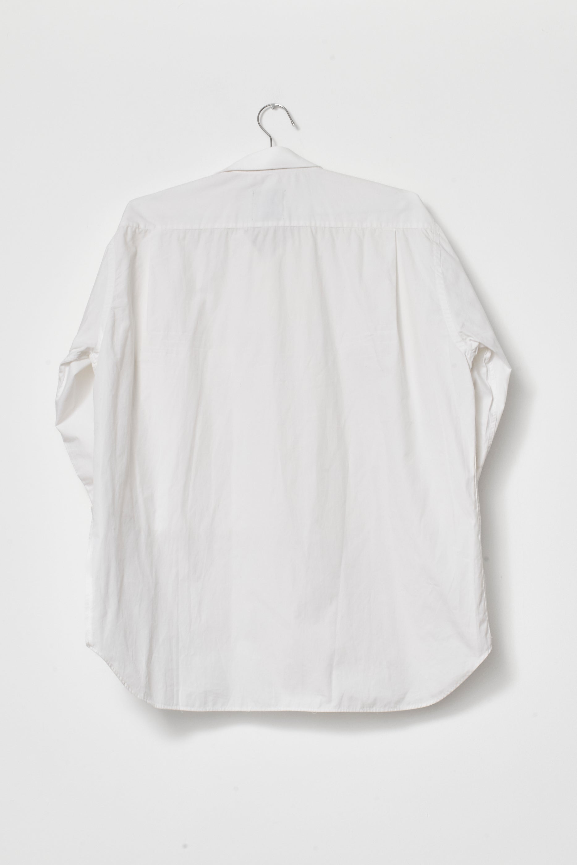 UPCYCLED WRAP SHIRT WITH CUFFS WHITE (M/L)