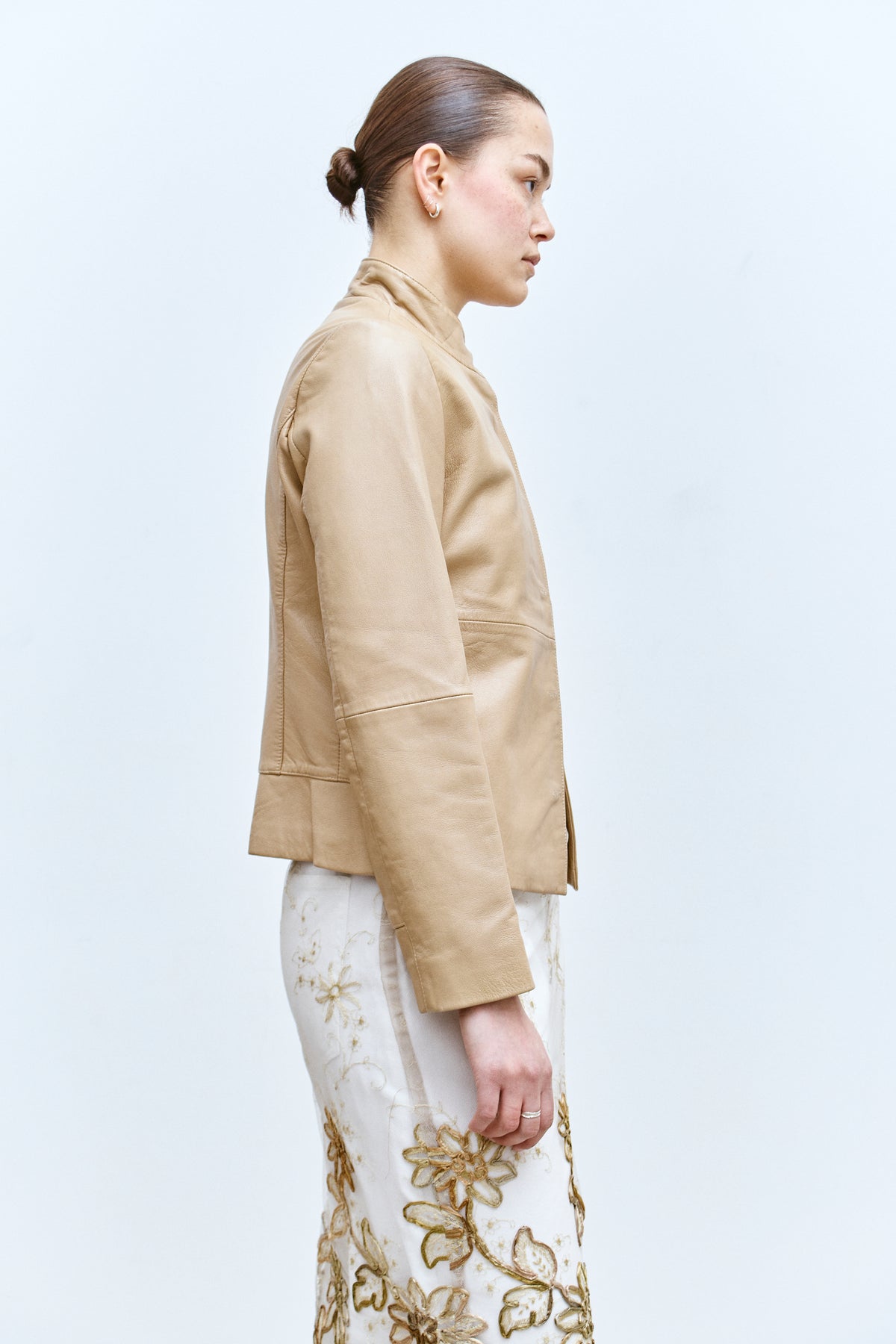 THE SAND LEATHER JACKET (XS/S) - ENSO Vintage