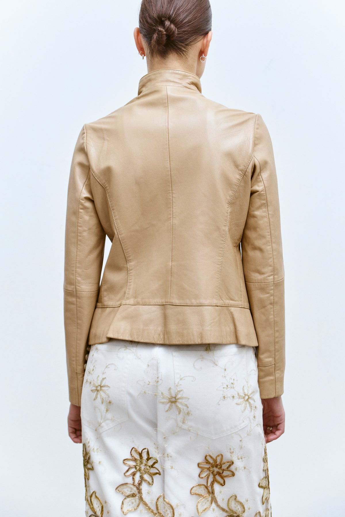 THE SAND LEATHER JACKET (XS/S) - ENSO Vintage