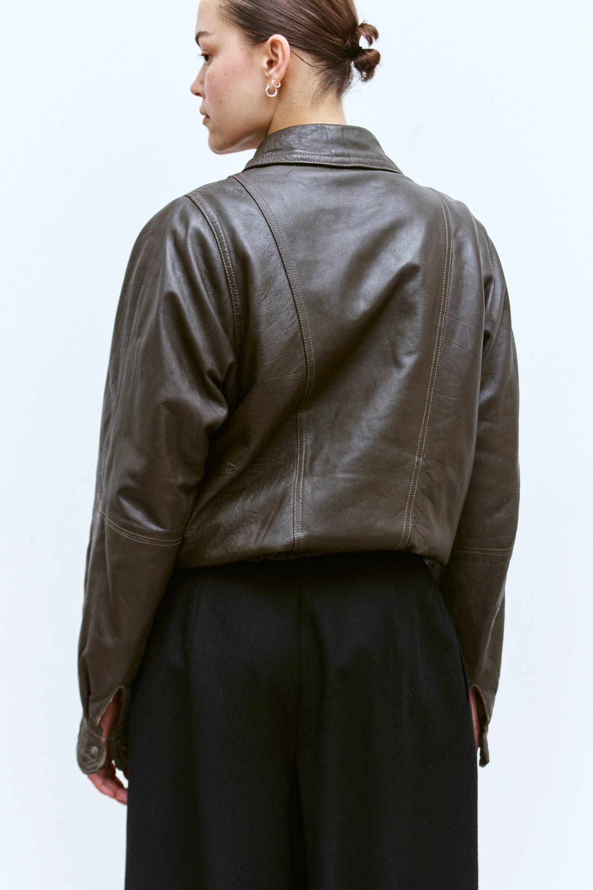 THE BROWN LEATHER BOMBER (S/M) - ENSO Vintage