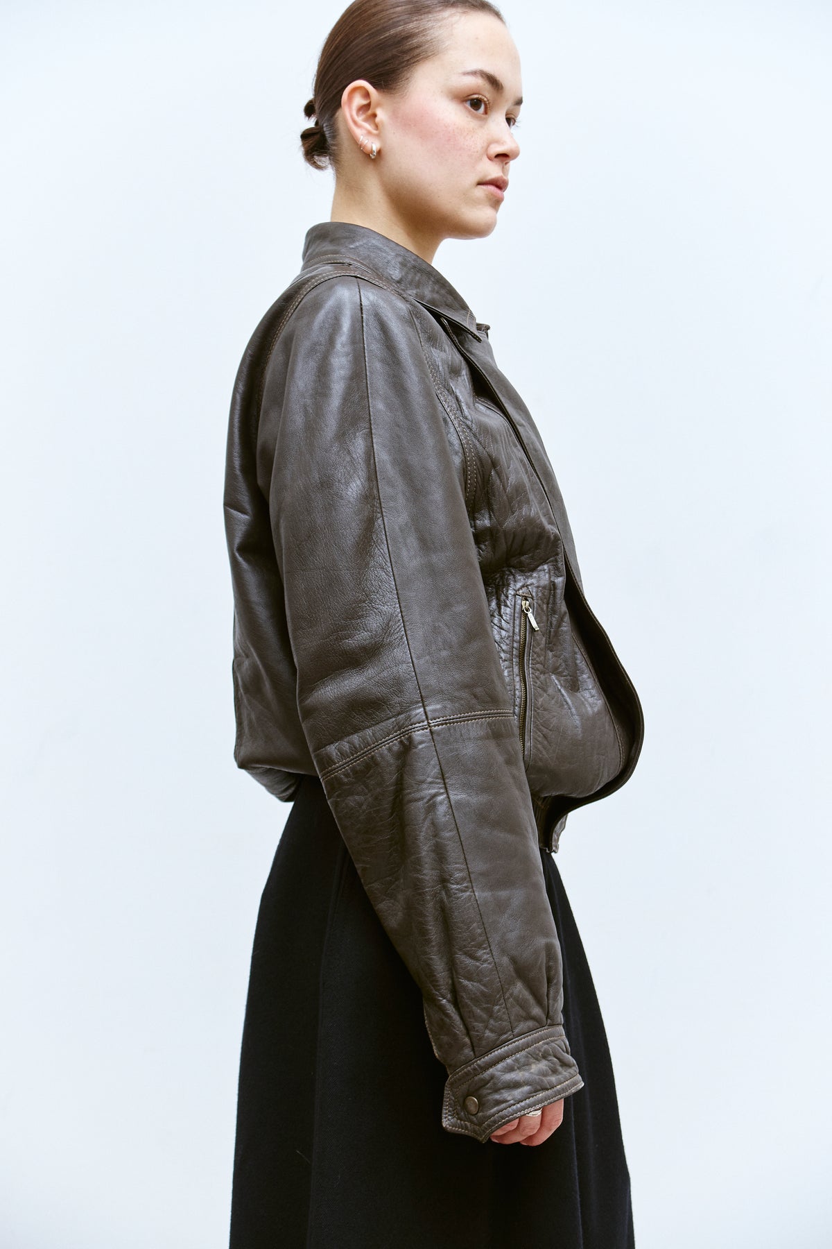 THE BROWN LEATHER BOMBER (S/M) - ENSO Vintage
