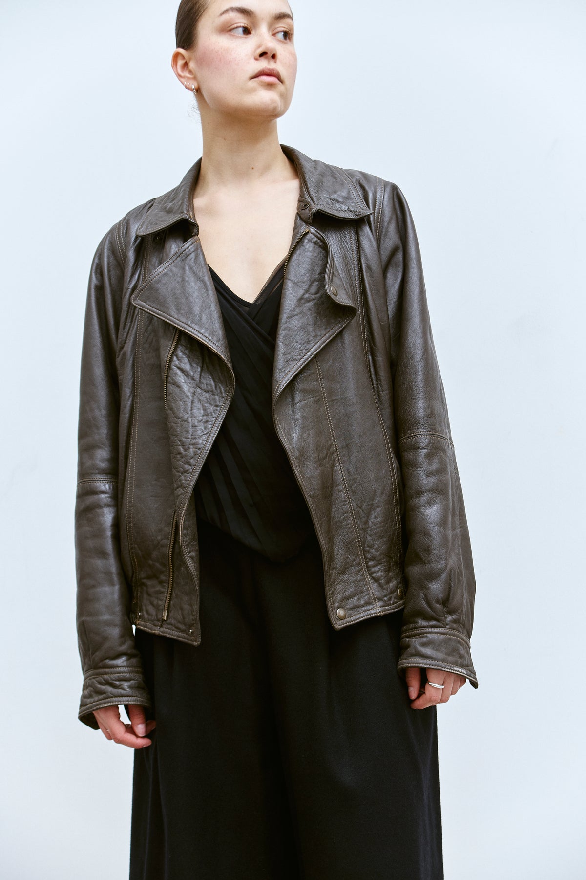 THE BROWN LEATHER BOMBER (S/M) - ENSO Vintage