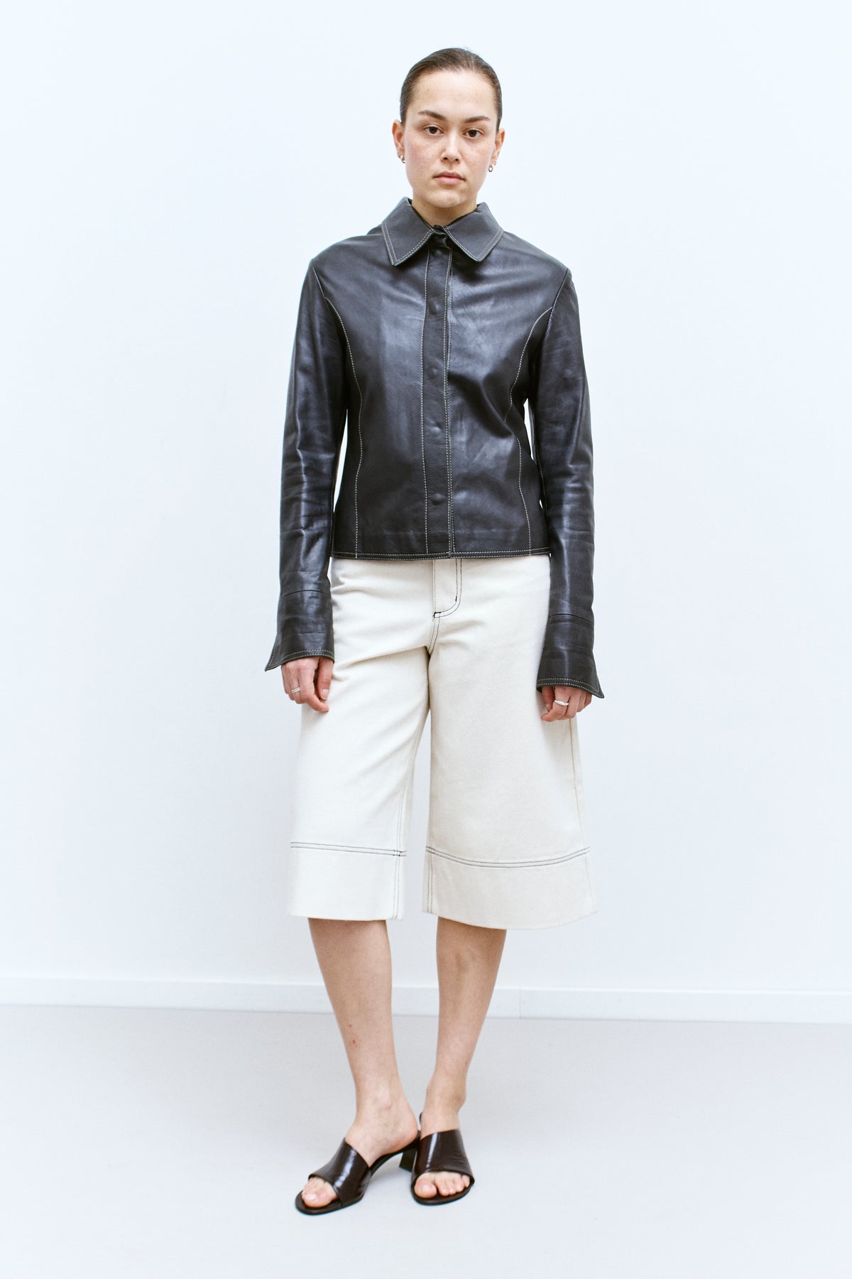 THE TAILORED LEATHER JACKET (XS/S) - ENSO Vintage