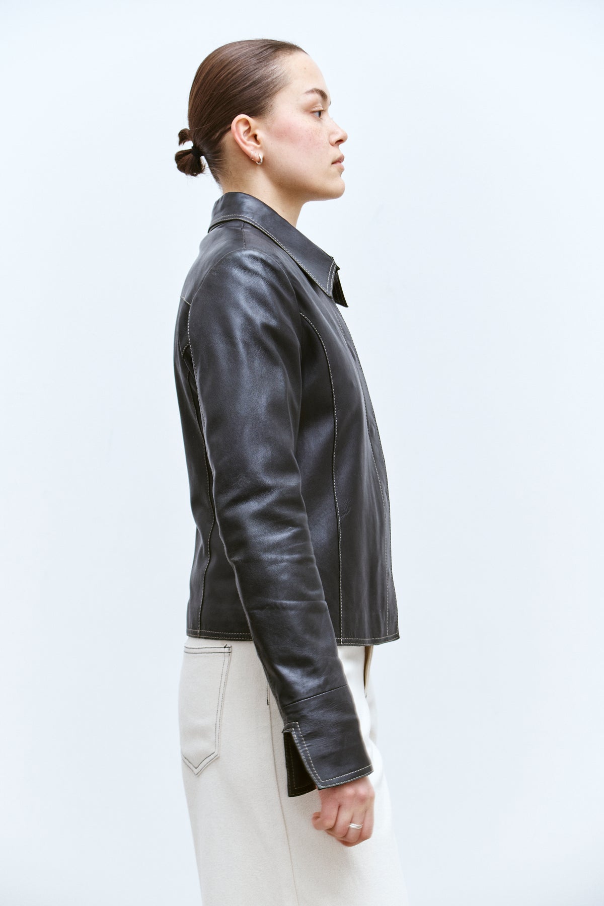 THE TAILORED LEATHER JACKET (XS/S) - ENSO Vintage