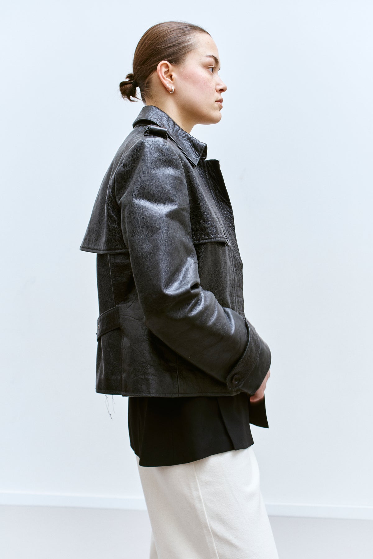 THE UTILITARIAN LEATHER JACKET (XS/S) - ENSO Vintage