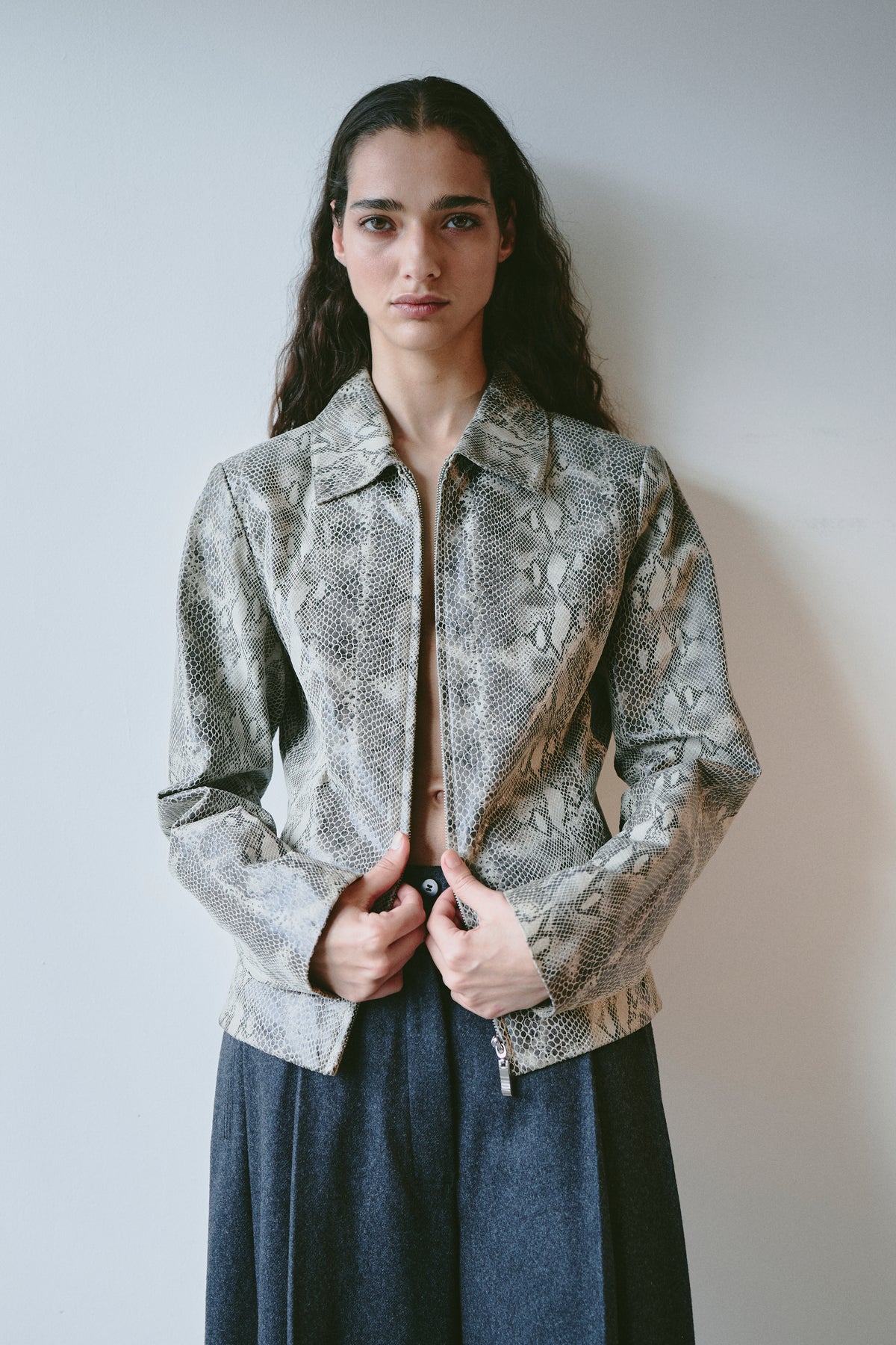 THE CROP SNAKE JACKET (XS/S)