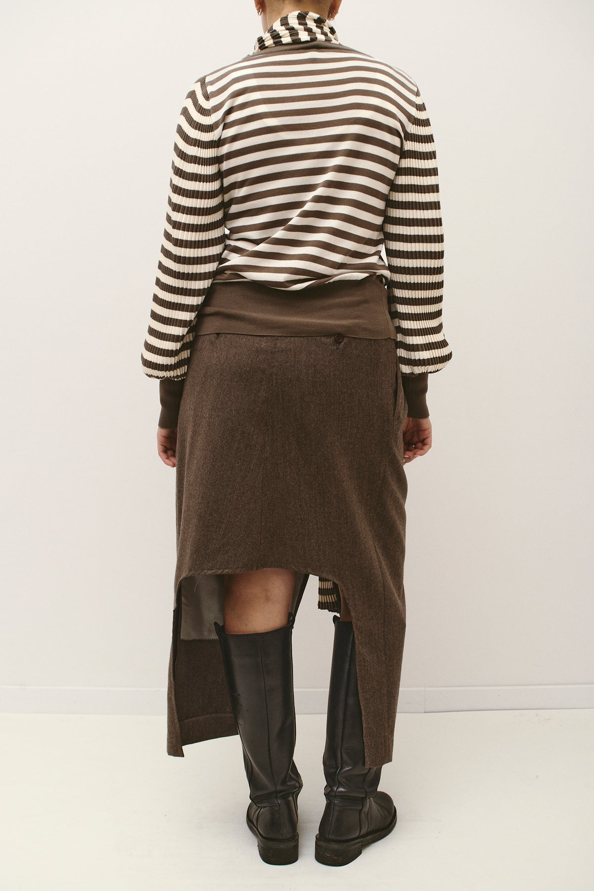 UPCYCLED SKIRT TAUPE (38/40)