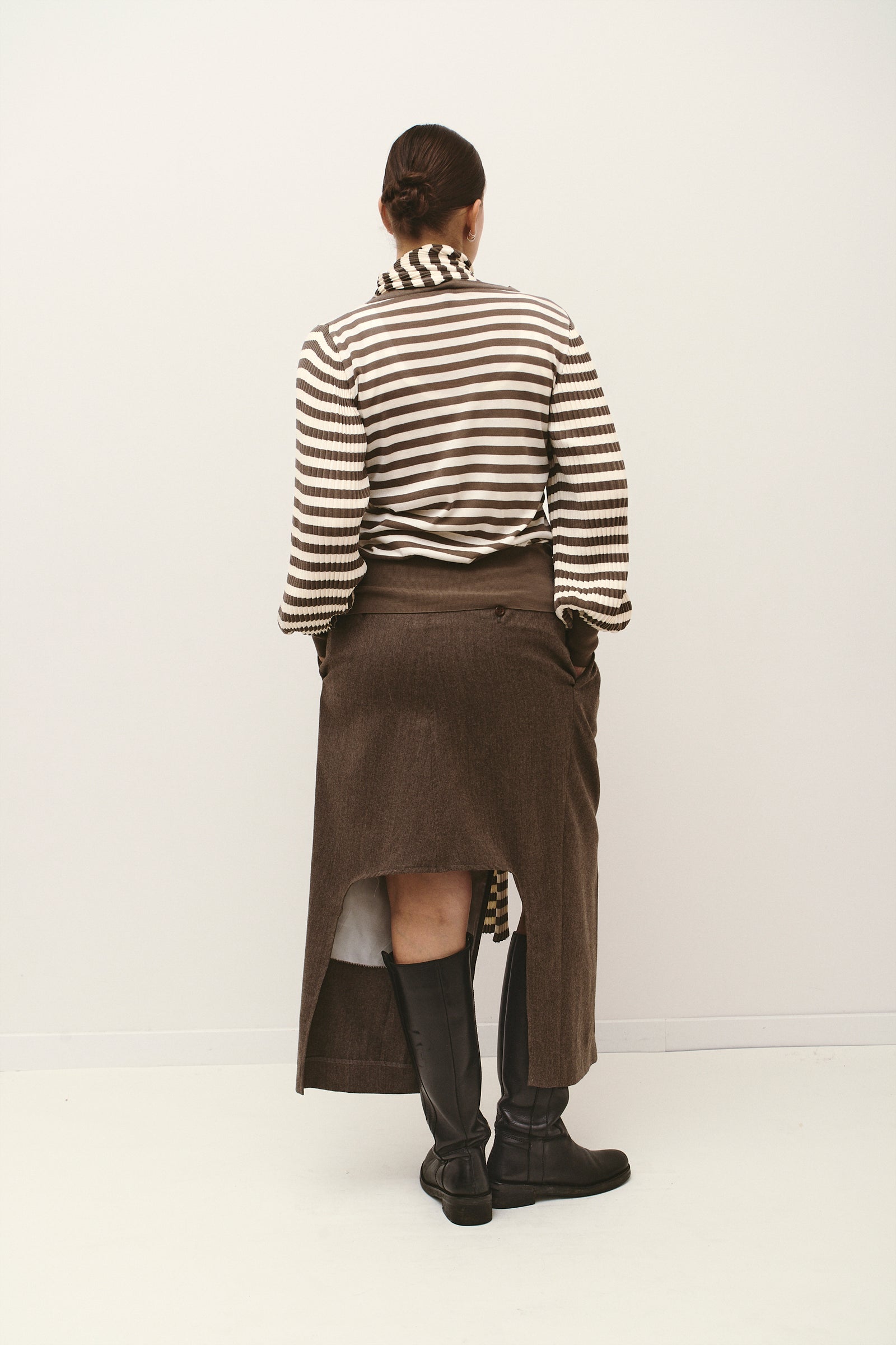 UPCYCLED SKIRT TAUPE (38/40)