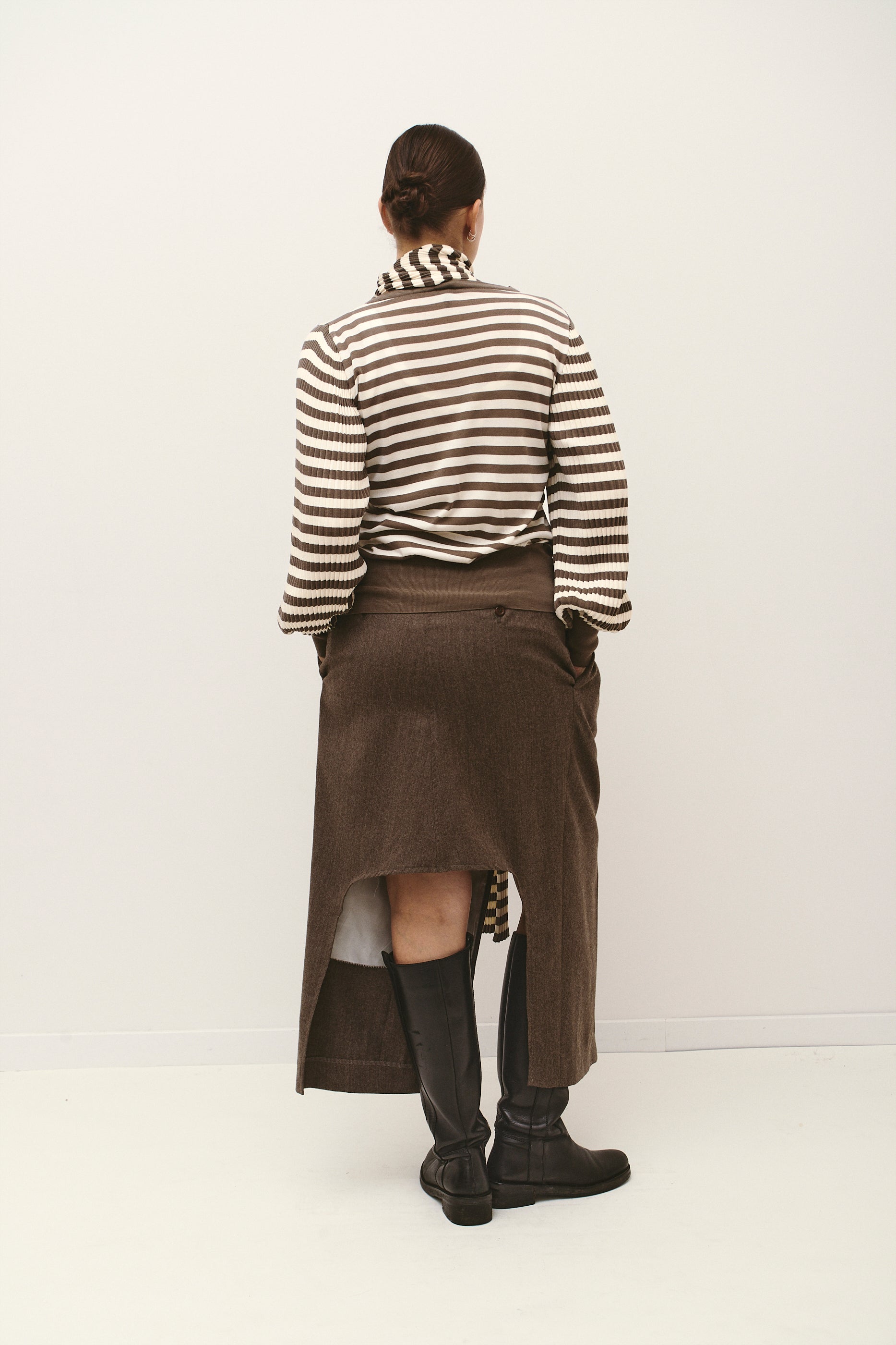 UPCYCLED SKIRT TAUPE (38/40)